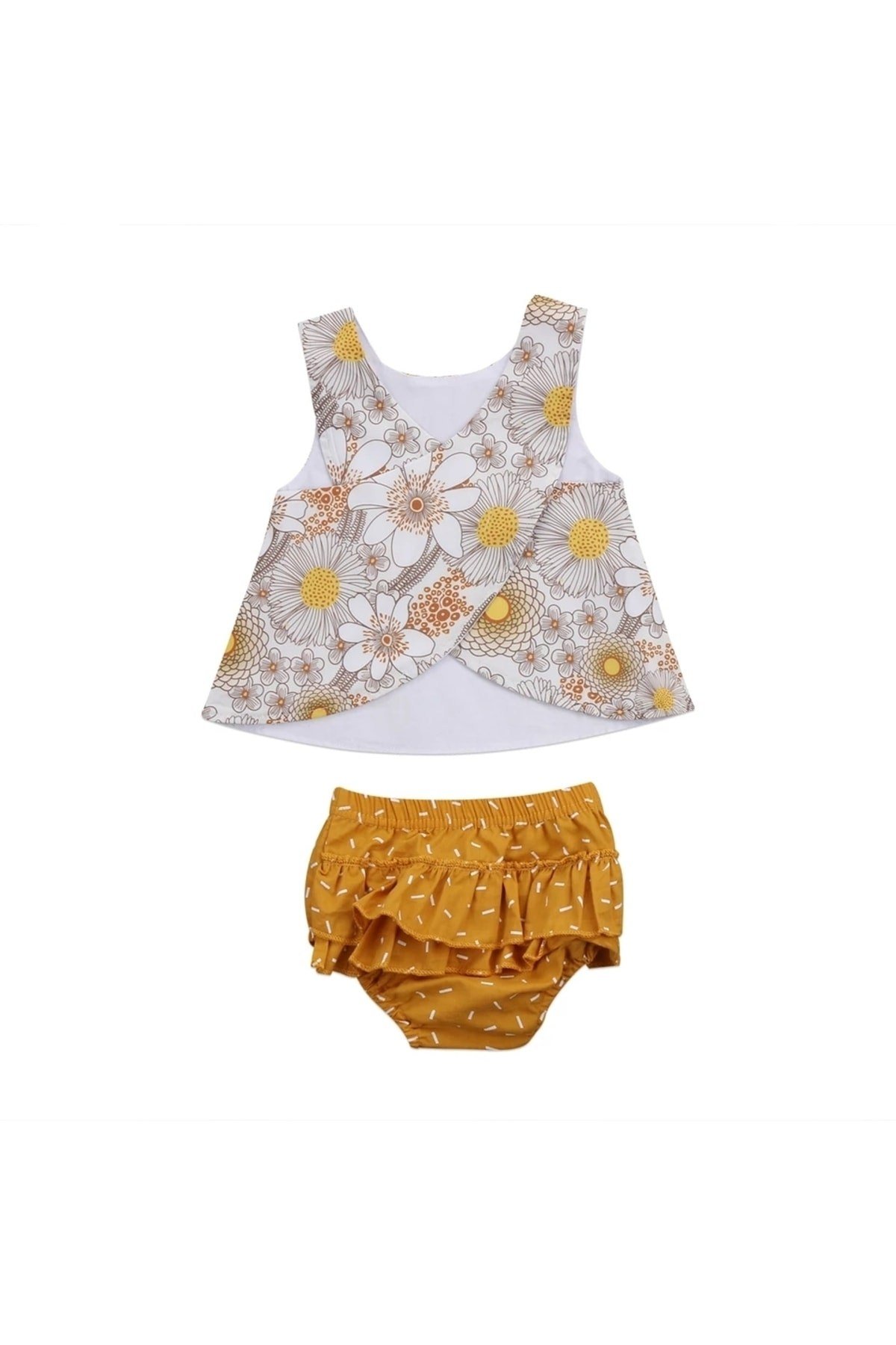 Kız Bebek Yaz Modası Çapraz Askılı Ikili Set