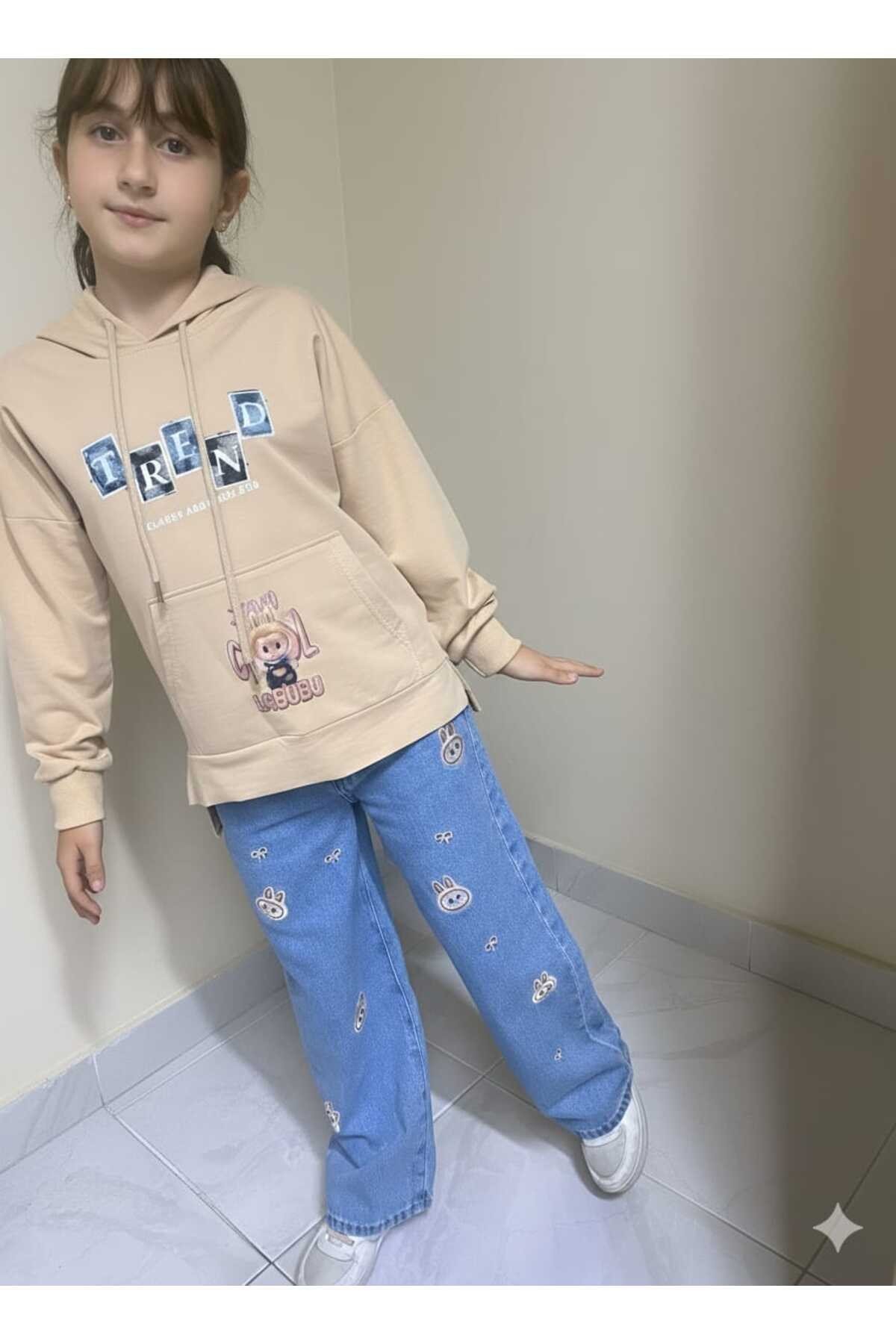 Kız Çocuk Pantolon -Sweatshirt takım
