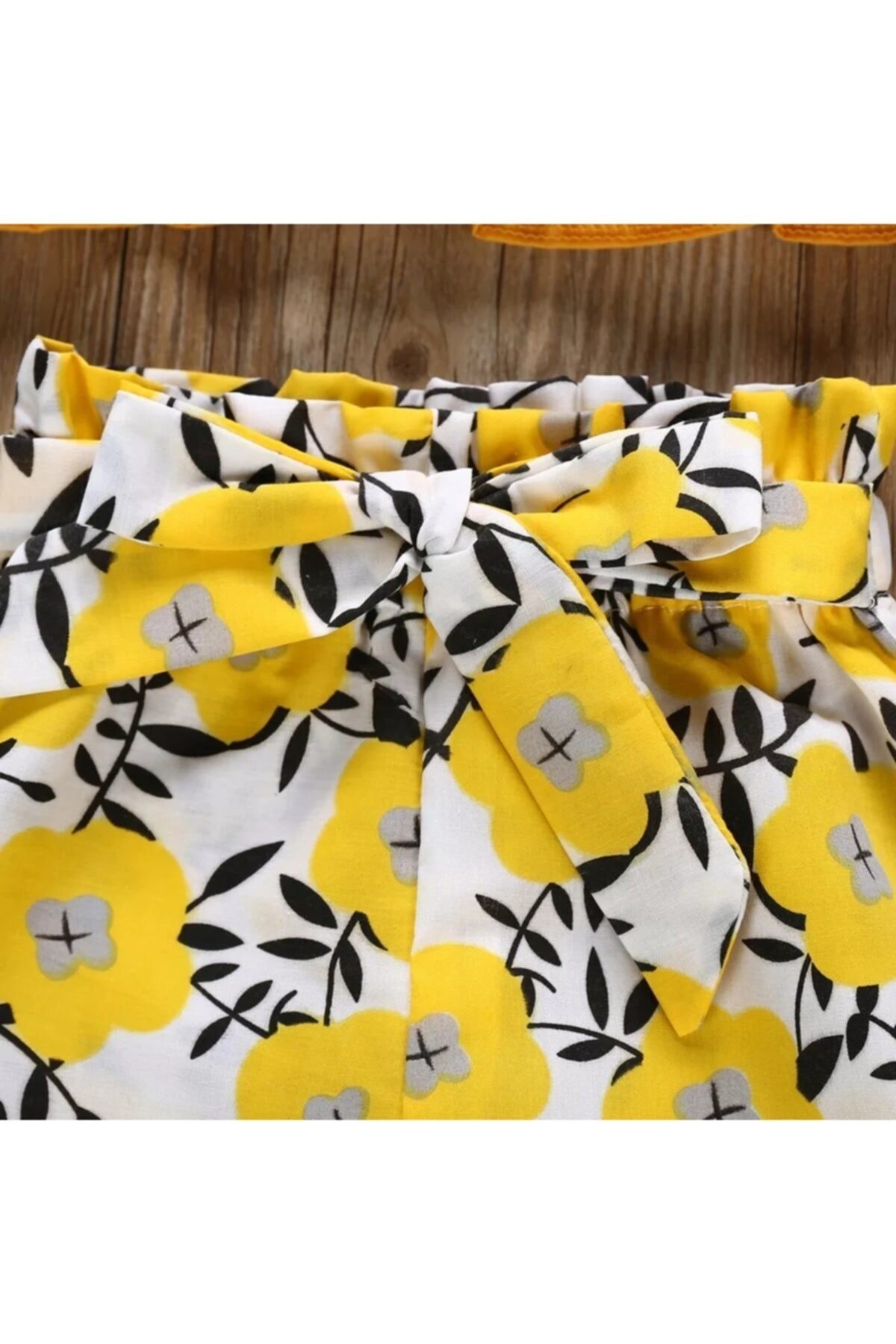 Kız Çocuk Sun Flowers Bluz Pantolon Ikili Set