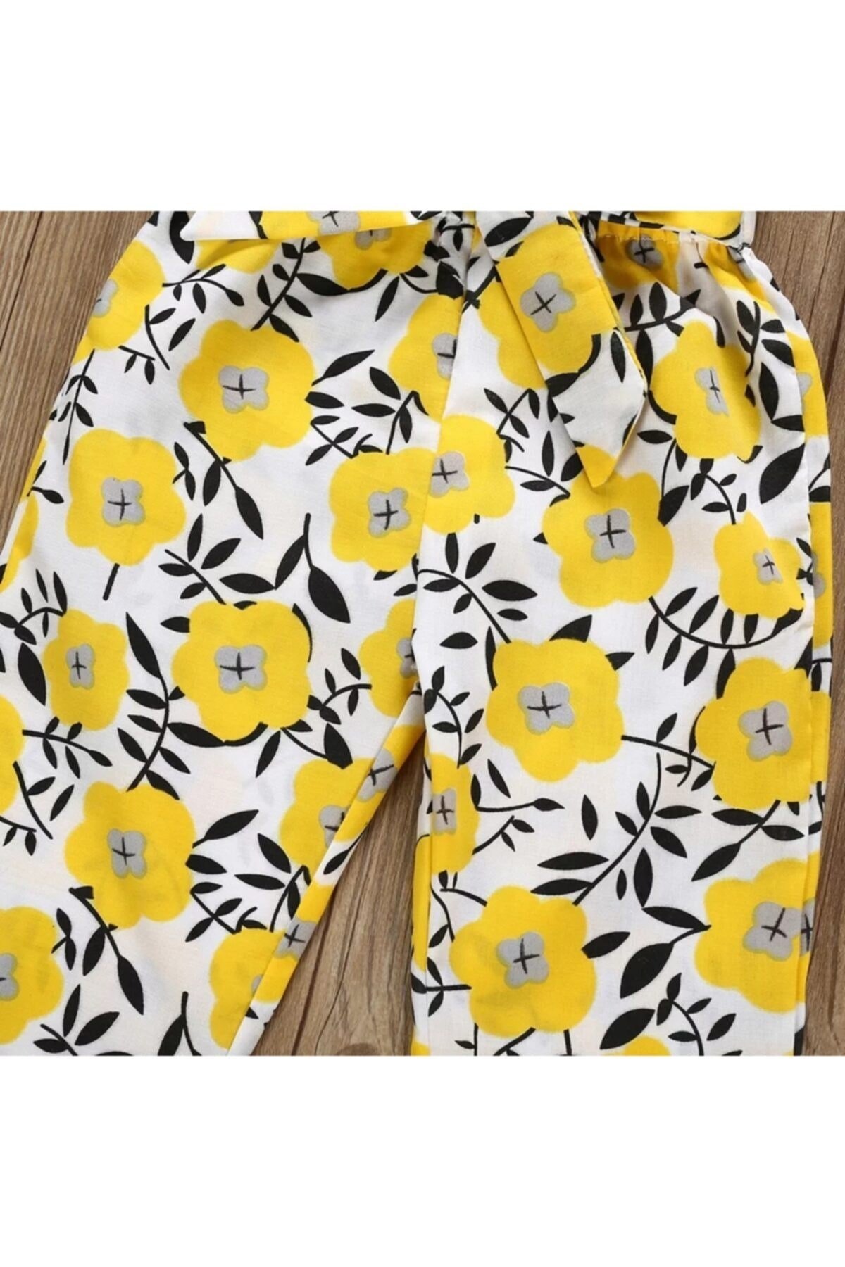Kız Çocuk Sun Flowers Bluz Pantolon Ikili Set