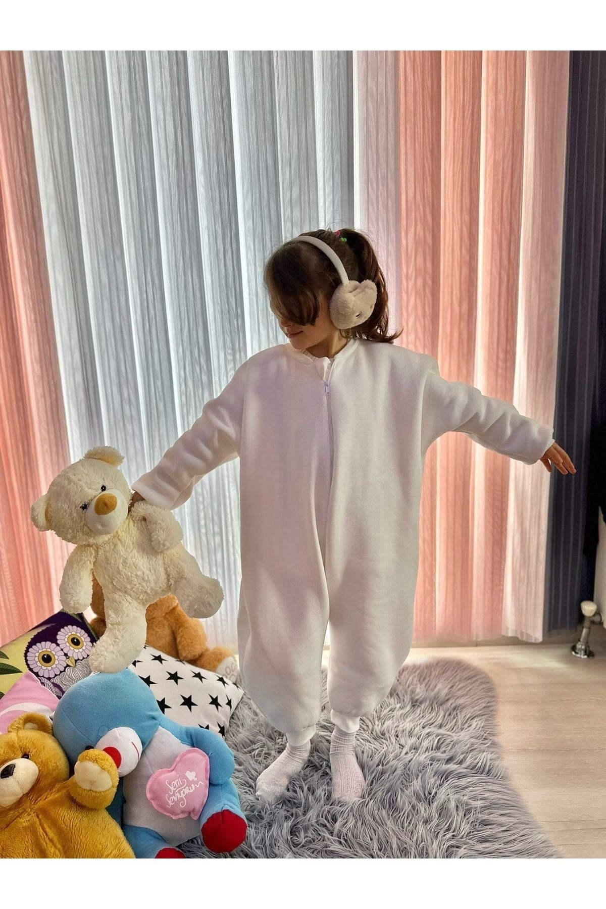 Pamuklu Pofuduk 1,5 Tog Çocuk Uyku Tulumu