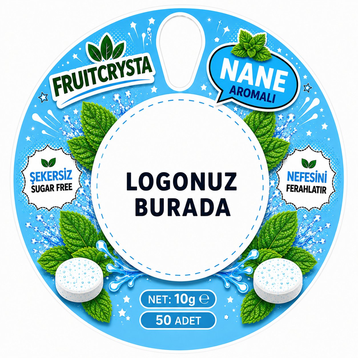 Logolu Naneli Kutu Şeker