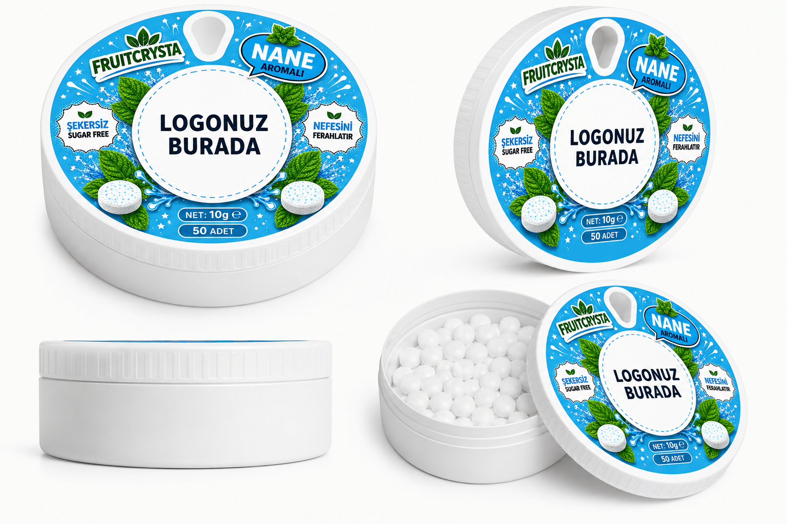 Logolu Naneli Kutu Şeker