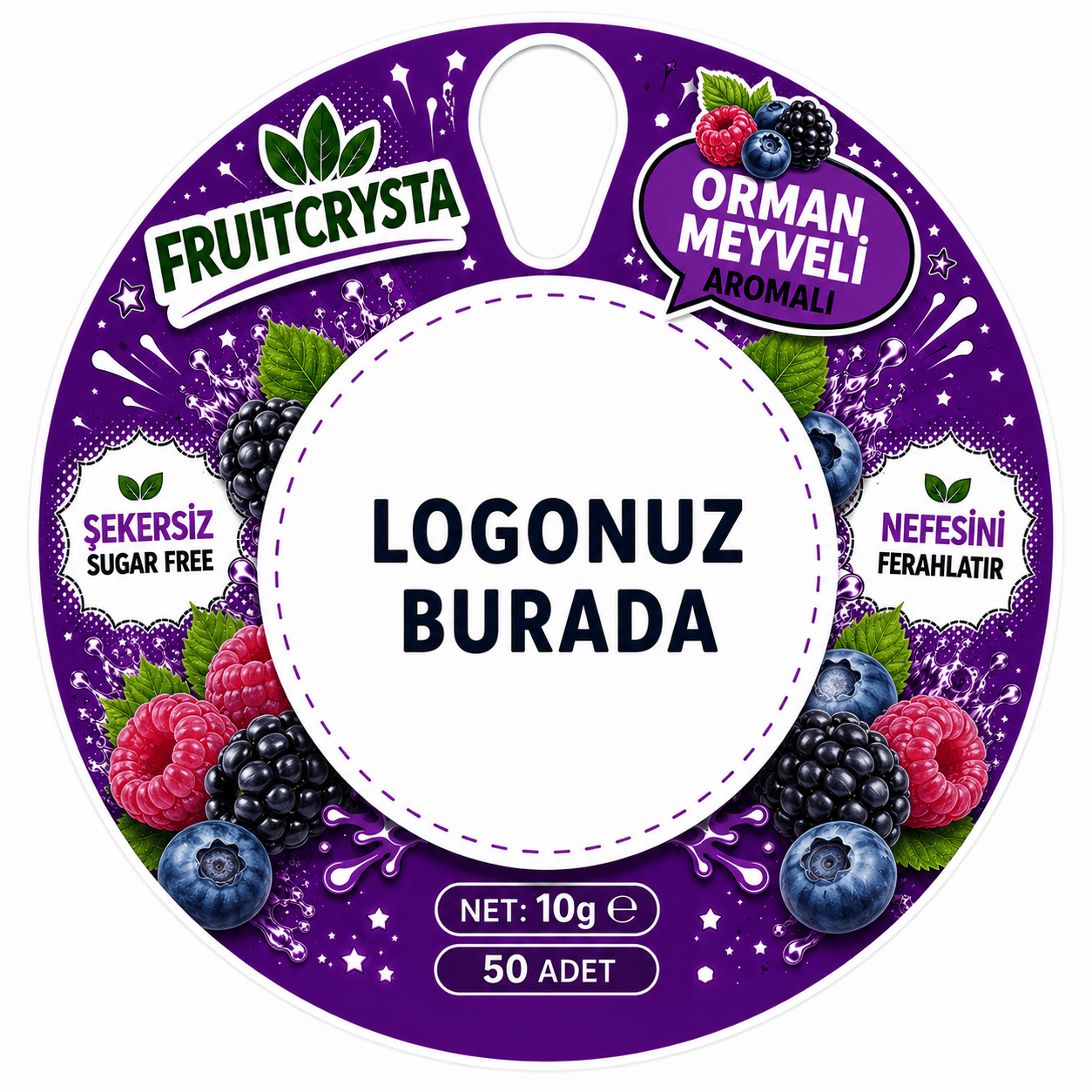 Logolu Orman Meyveli Kutu Şeker