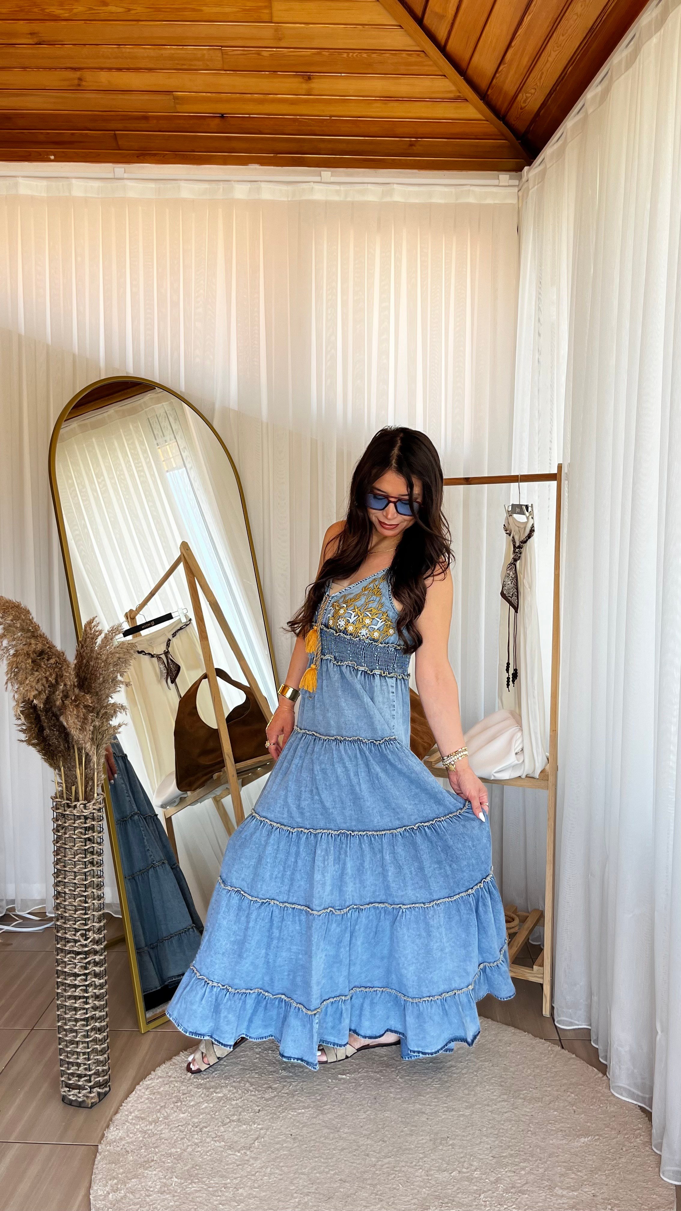 TASARIM DENIM ELBISE