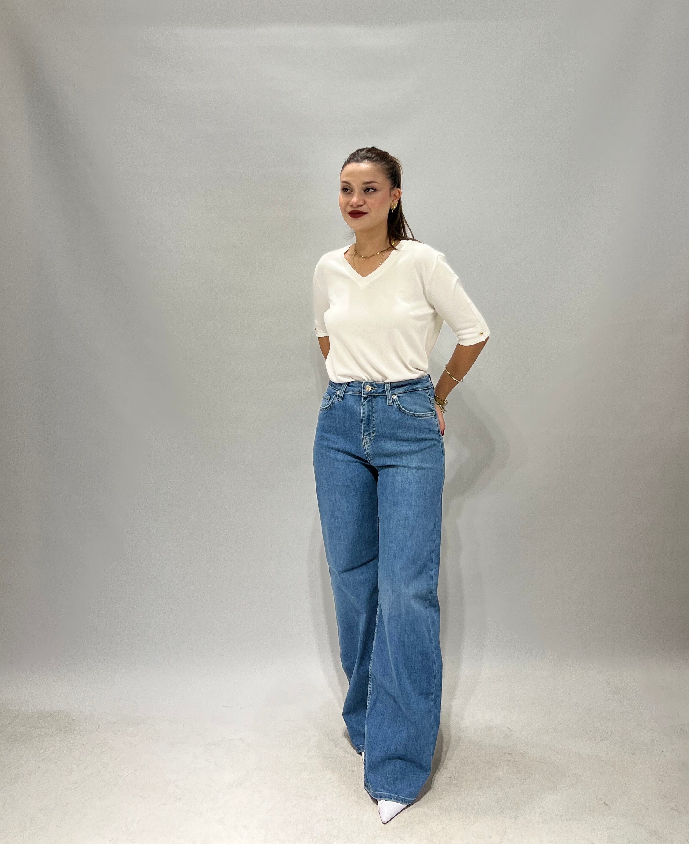 Light Blue Palazzo Kot Jean