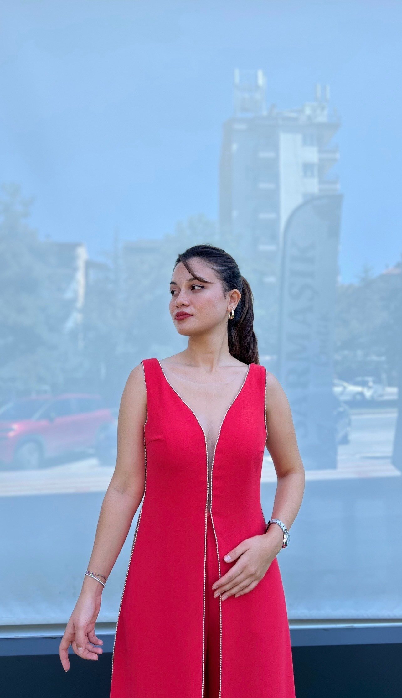 Nar Çiçeği Tulum Abiye