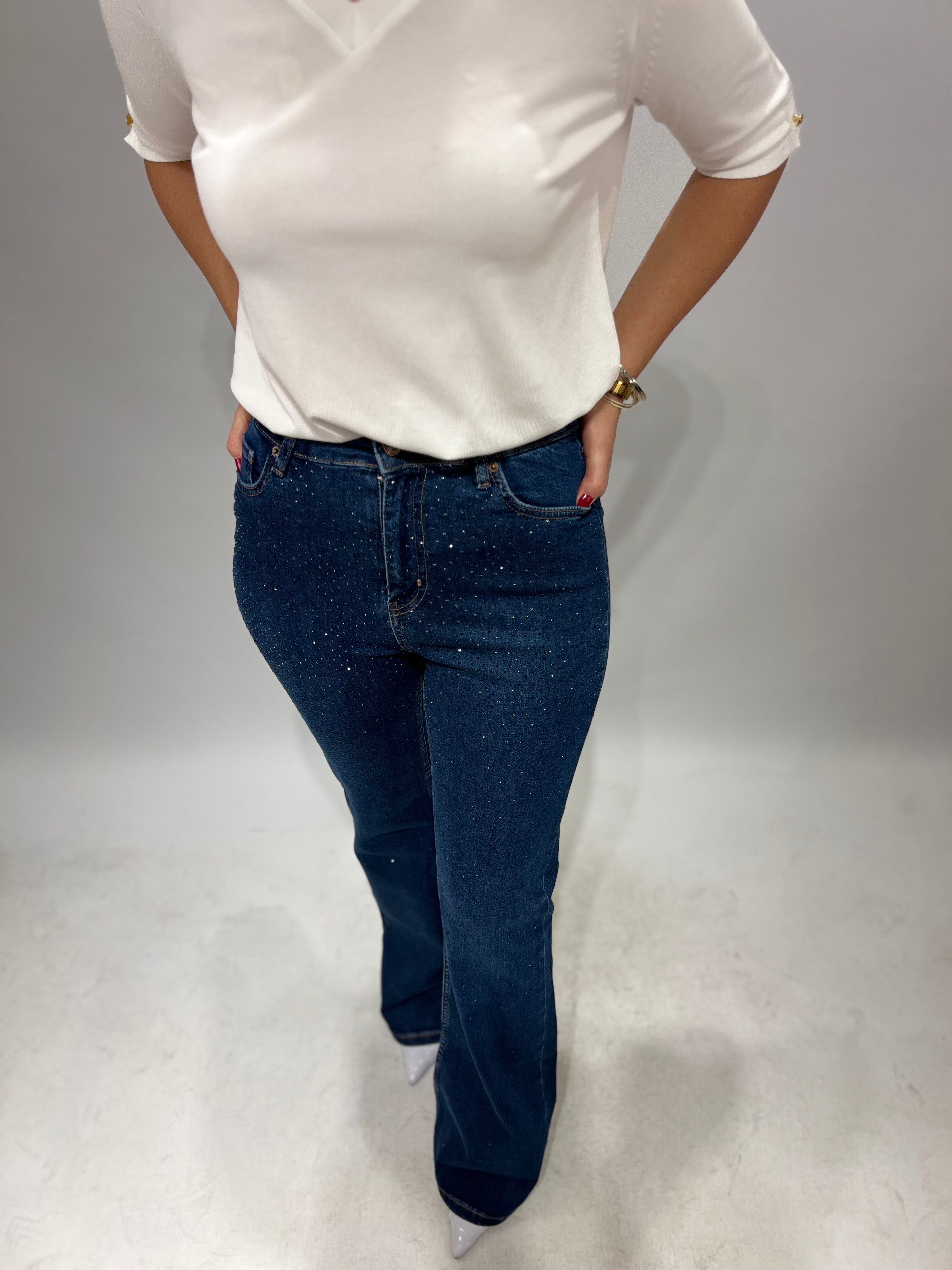 Taşlı İspanyol Jean