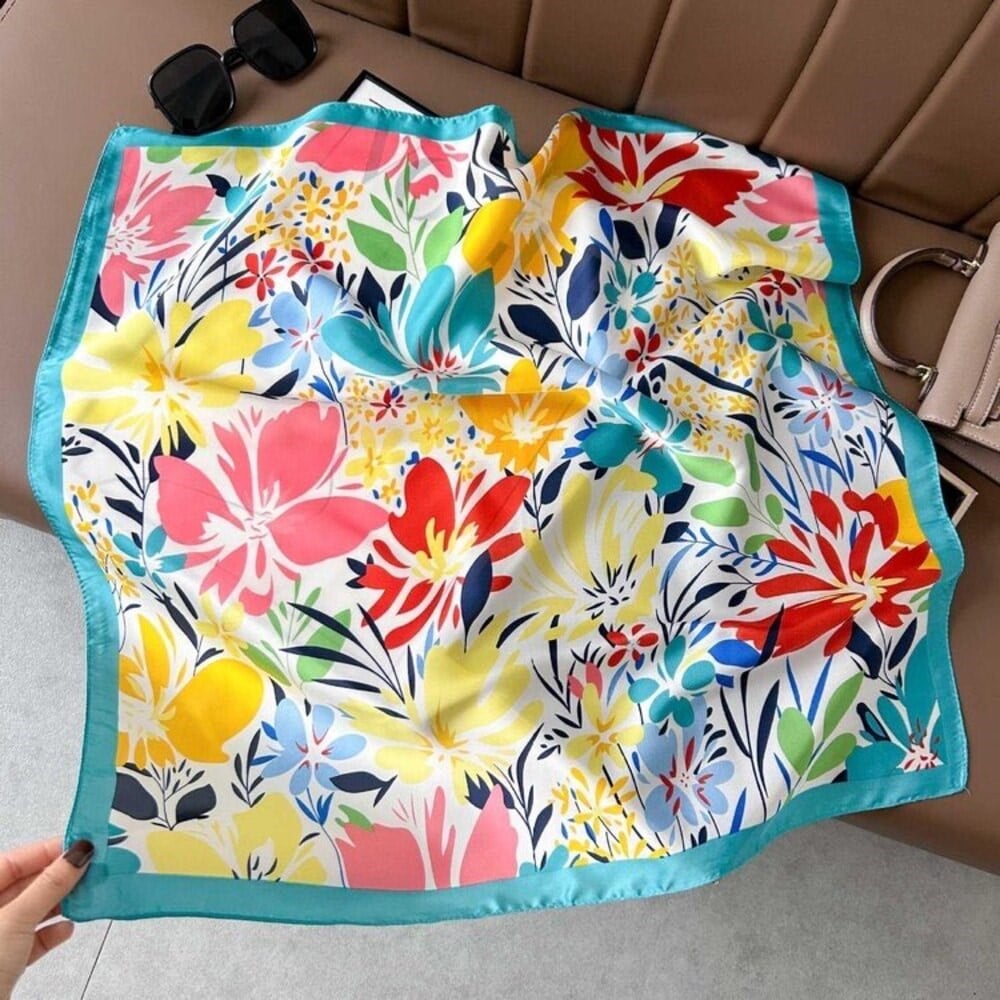 70x70 FULAR ÇİÇEK DESENLİ