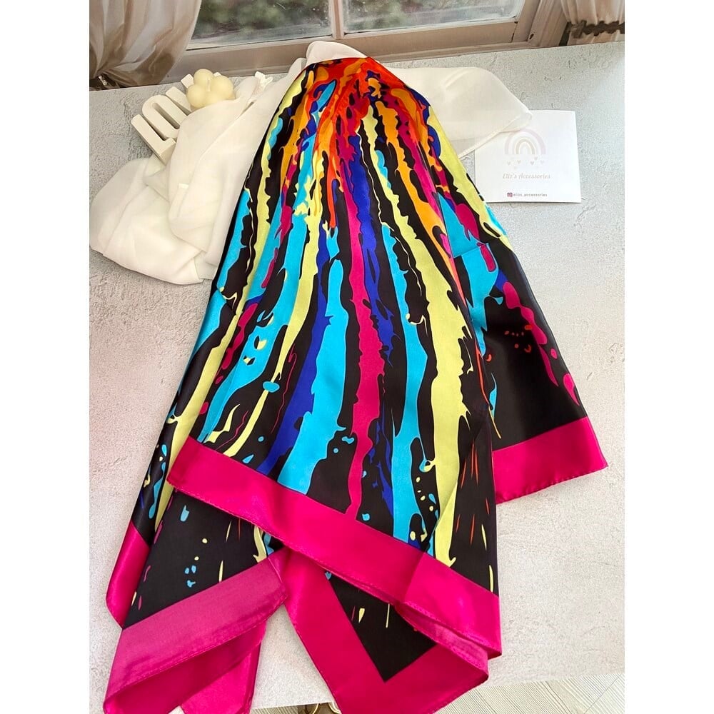 90x90 FULAR EŞARP RENKLİ DESENLİ