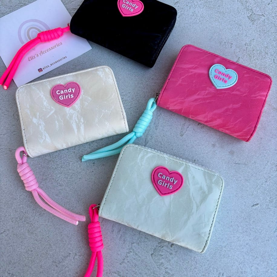Candy Girls Yazılı Cüzdan/Kartlık