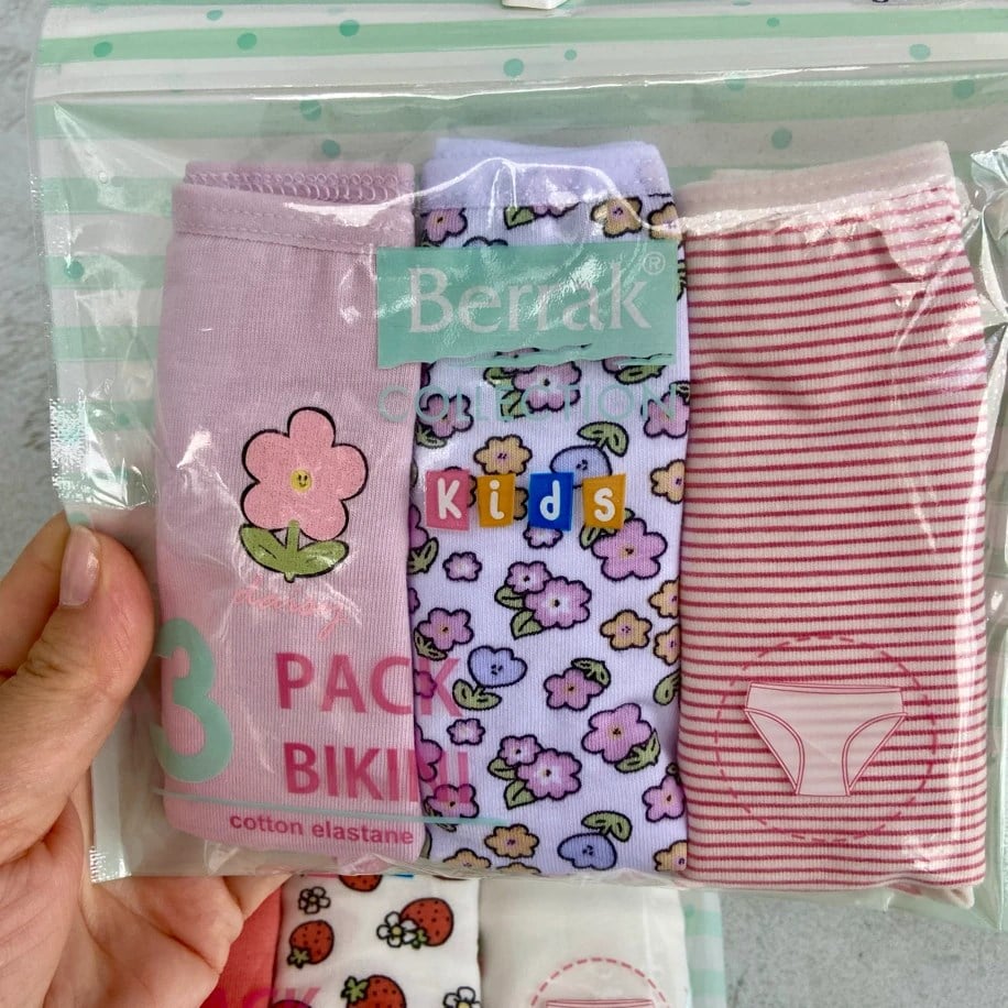 COTTON PAMUKLU 3’lü KIZ ALÇ İÇ ÇAMAŞIRI 6-7 YAŞ