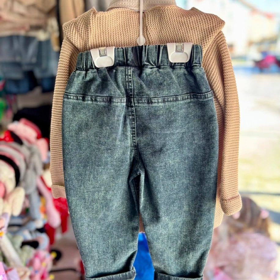 ERKEK ÇOCUK TRİKO HIRKA, KOT, GÖMLEK, PAPYON 4’lü TAKIM