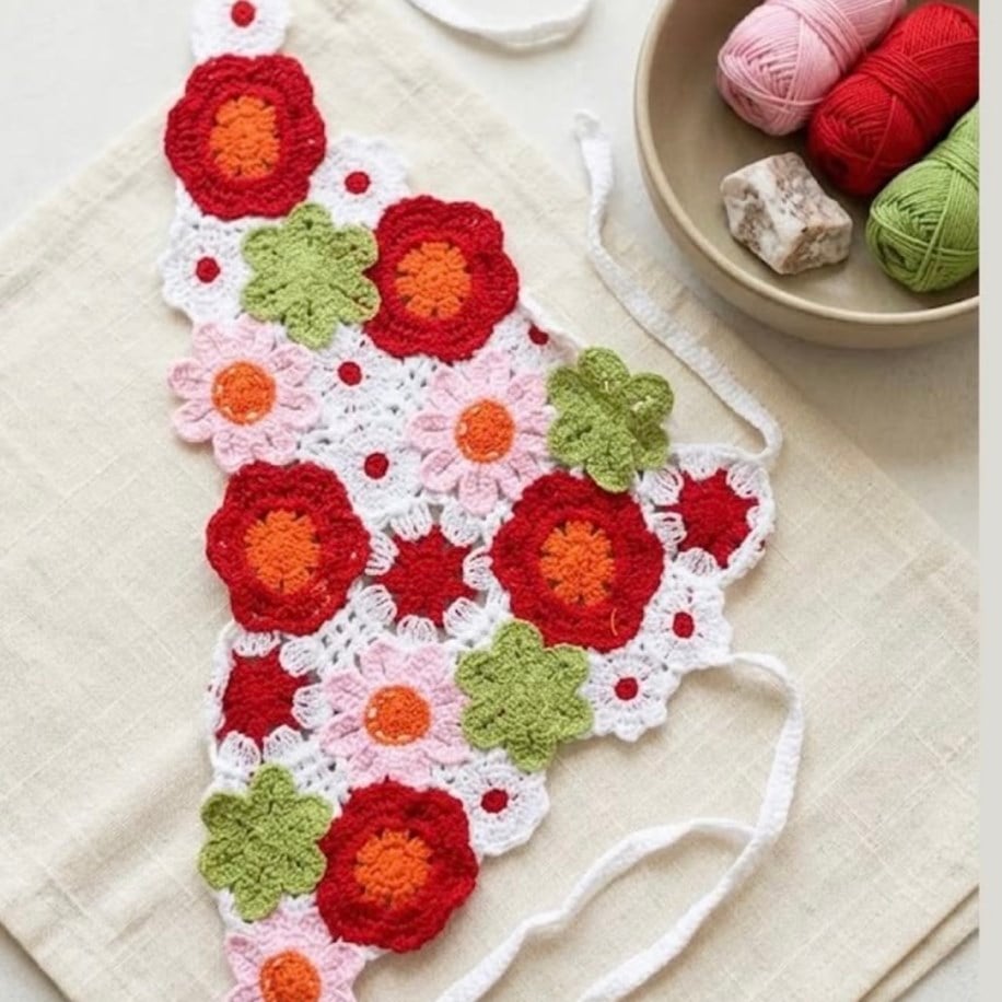 RENKİ ÇİÇEK DESENLİ ÖRME BANDANA