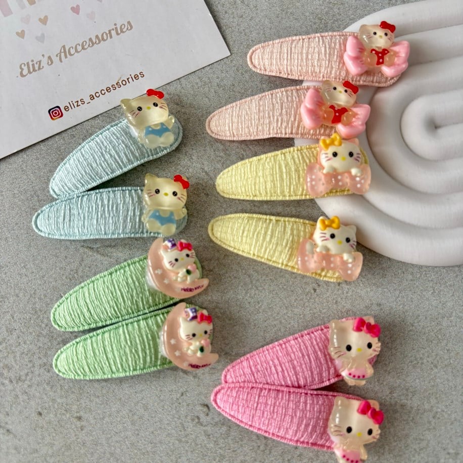 ZARA KUMAŞ HELLO KİTTY ÇİFTLİ ÇITÇIT TOKA