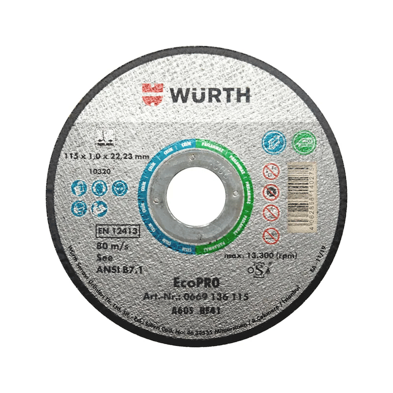 Würth KESME TAŞI(ECOPRO)PASL.ÇEL.İÇİN-115*1MM