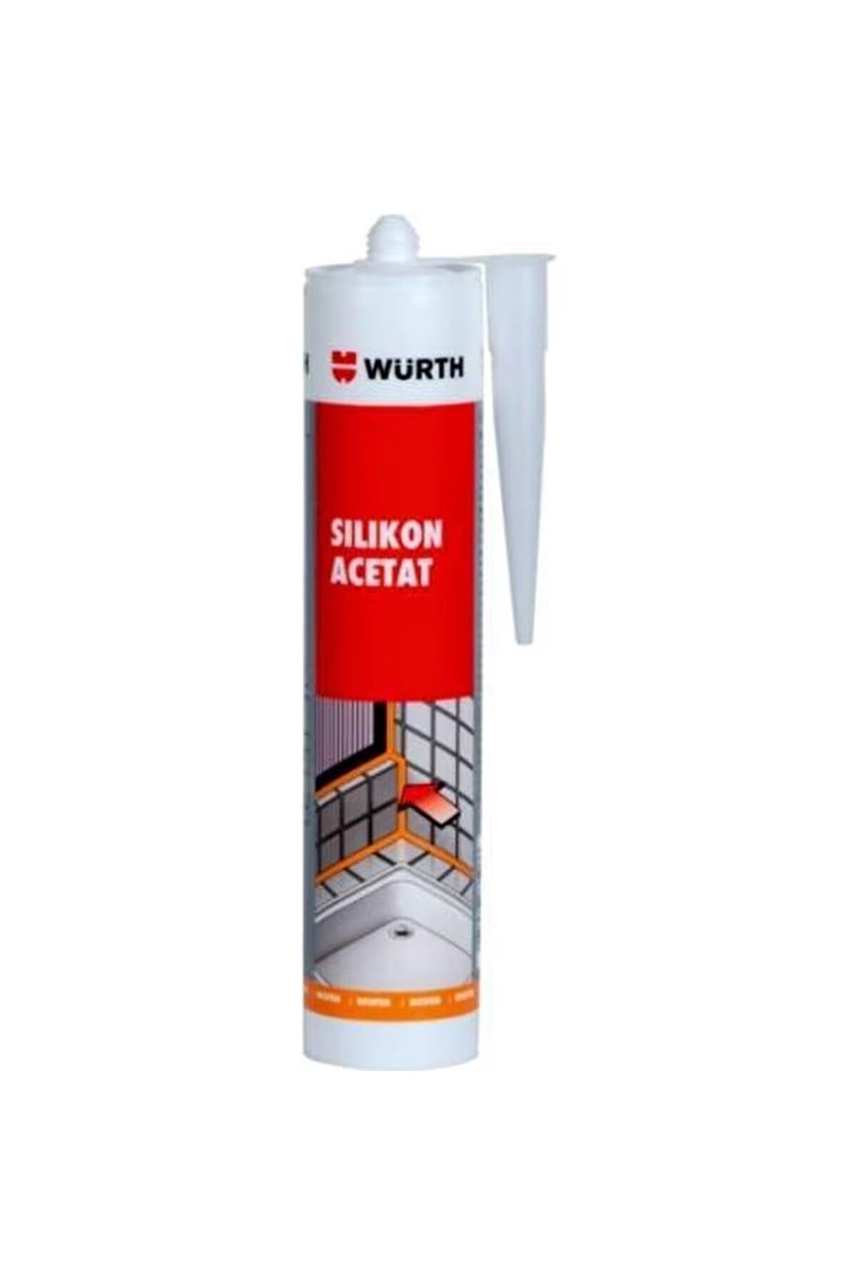 Würth Silikon Asetat Beyaz 310ml