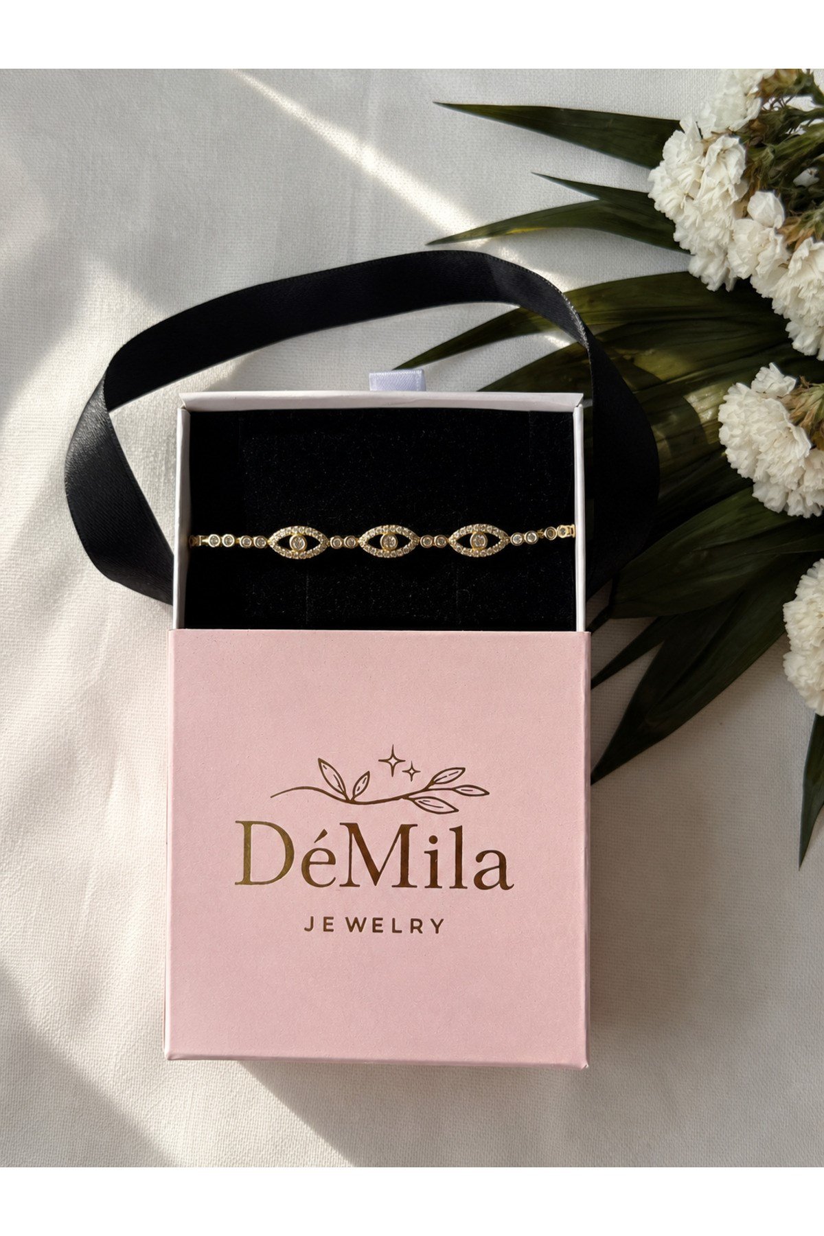 DéMila Évilora Nazar Detaylı Gold Bileklik