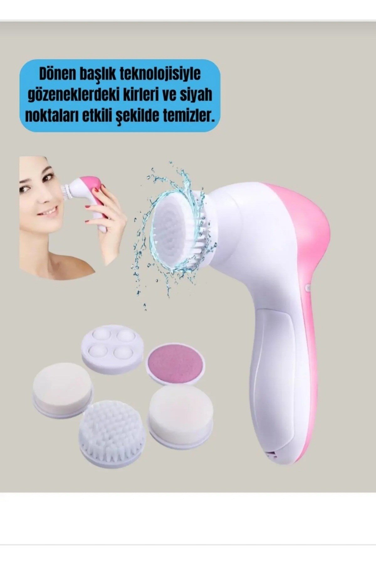 5 Başlıklı Titreşimli Cilt Temizleme Seti