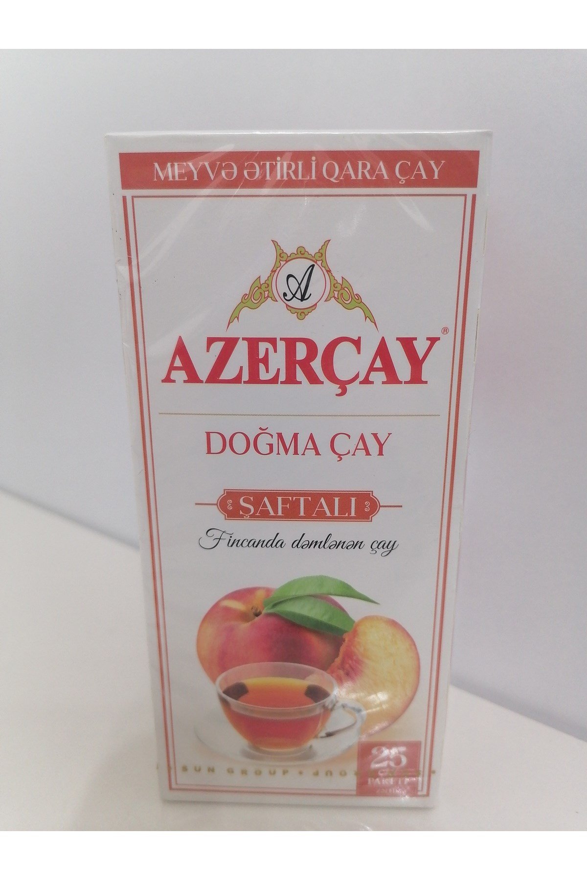 Azerçay Doğma Çay Şeftalili 25 Bardak Poşet