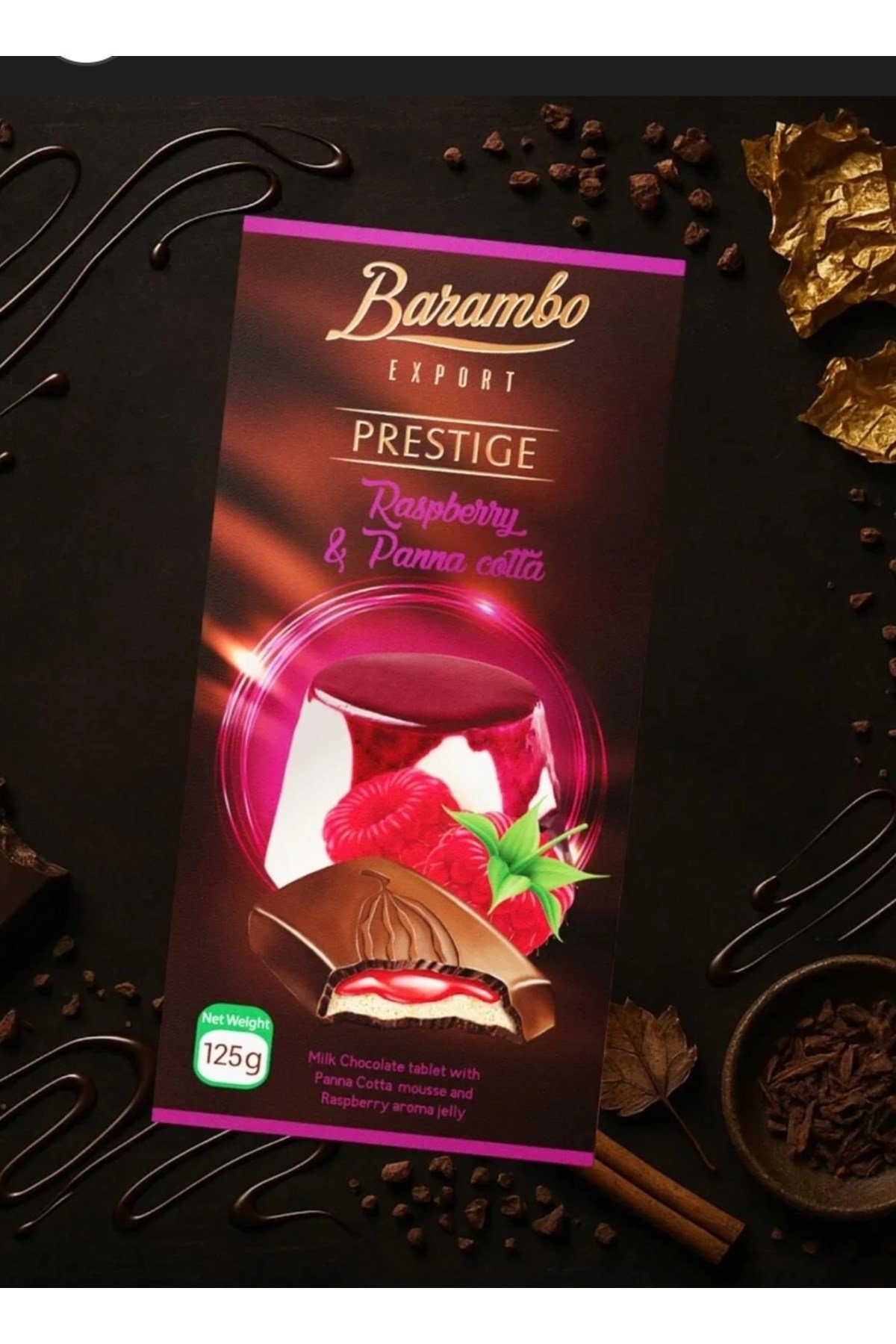 Barambo prestıge raspberry panna cotta 125 gr