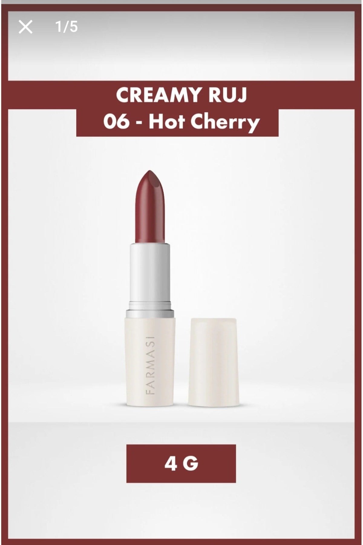 Creamy Lipstick Ruj 06 Hot Cherry