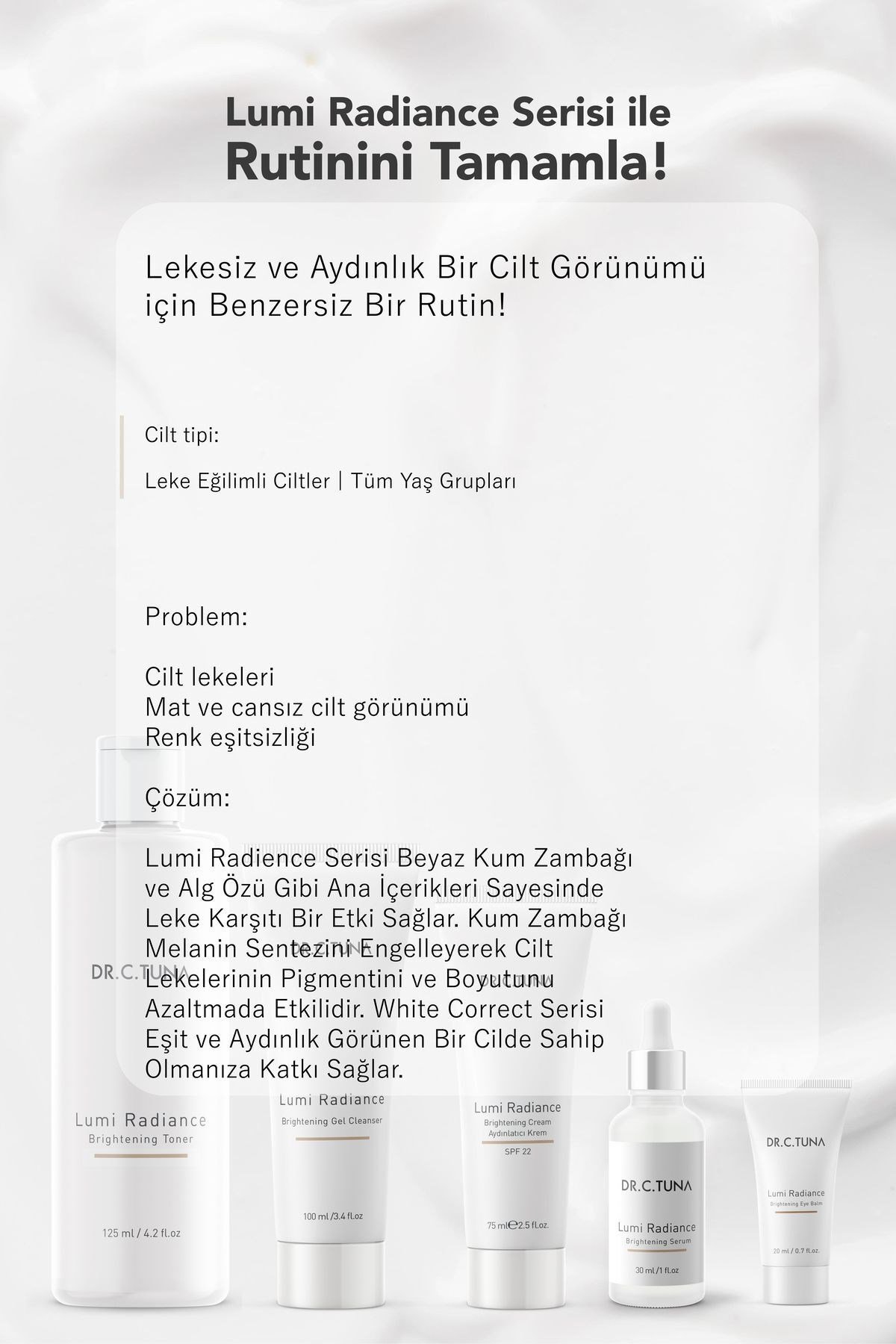 DR. C. TUNA LUMI CILT AYDINLATICI KREM 75ML