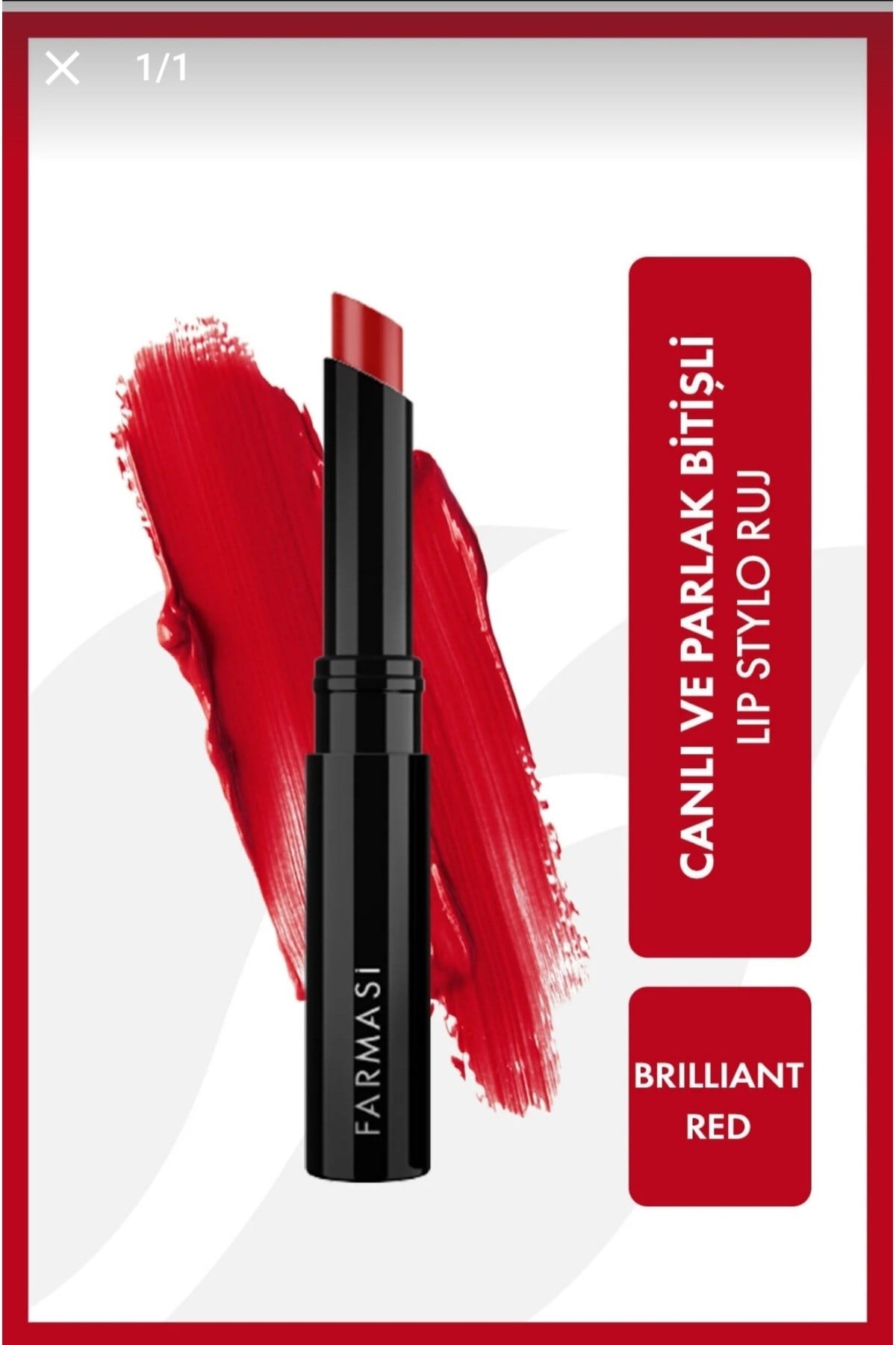 Lip Stylo Ruj Brıllıant Red