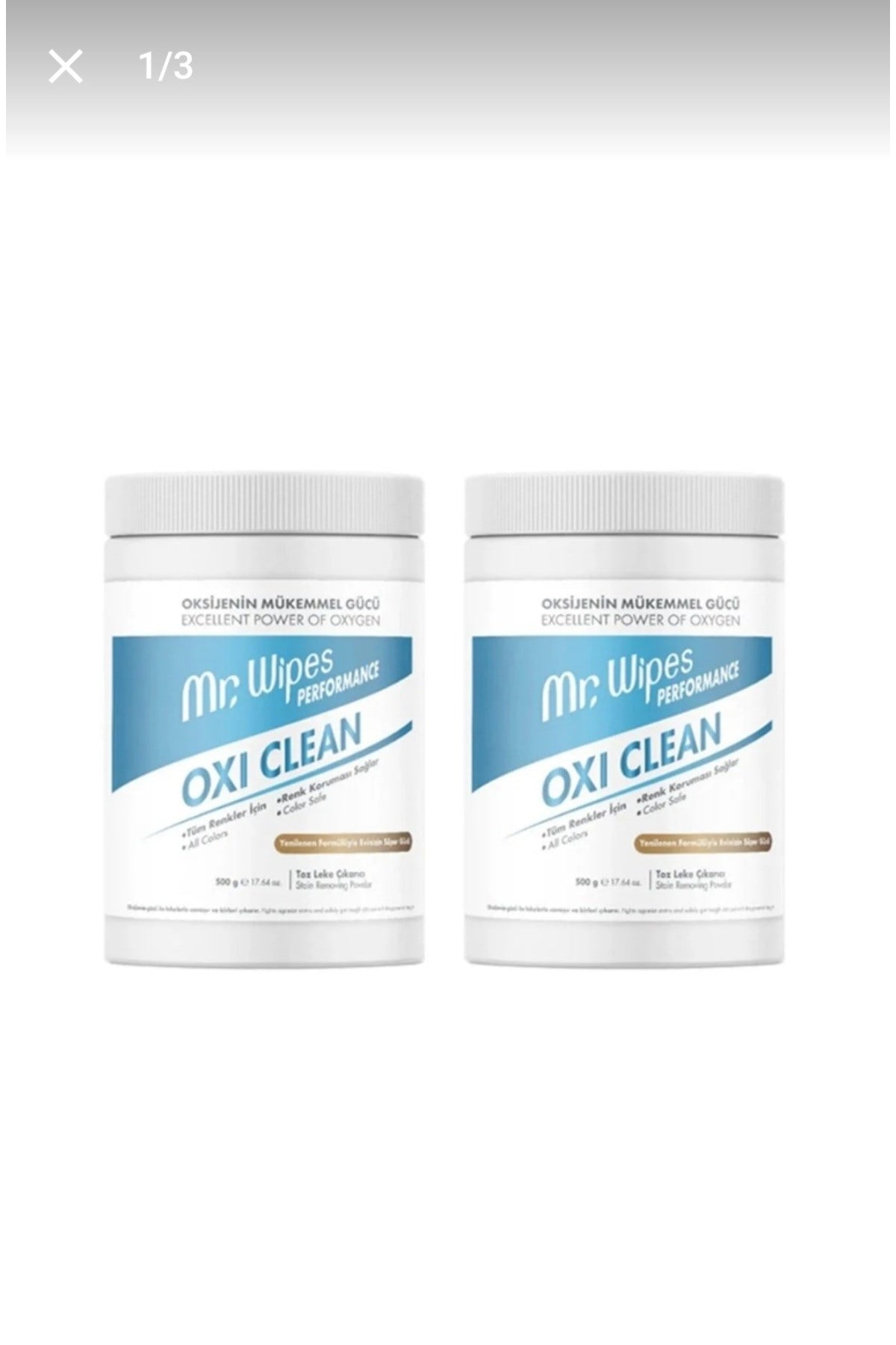Mr. Wipes Oxi Clean Leke Çıkarıcı 2 x 500 gr 2 Li||AVANTAJLI SET|| ORJİNAL ÜRÜN ||HIZLI GÖNDERİM