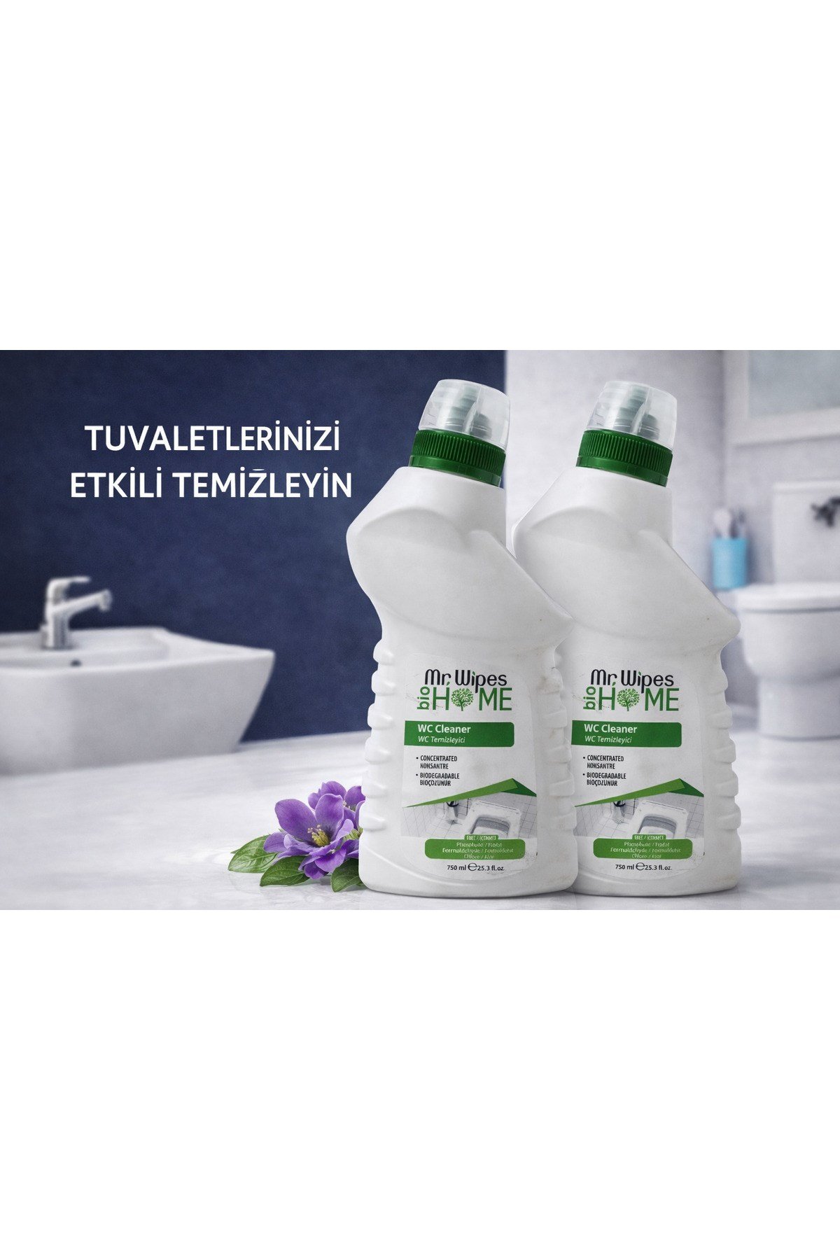 Mr. Wipes Bio Home Wc Temizleyici 750 ml 2 li |ORJINAL ÜRÜN | HIZLI GÖNDERİM |