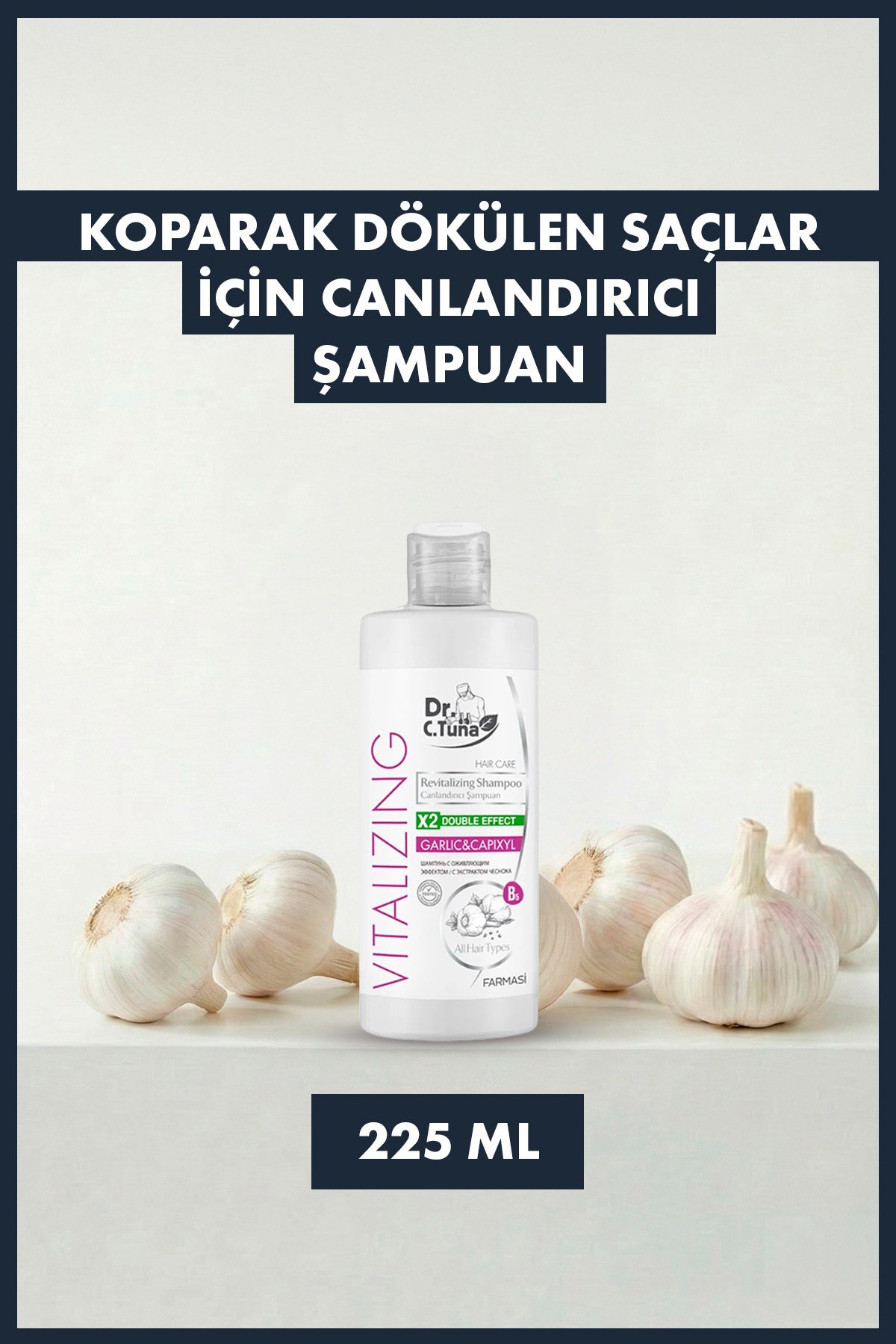 SARIMSAKLI ŞAMPUAN Koparak Dökülen Saçlar İçin Canlandırıcı Şampuan 225 ml