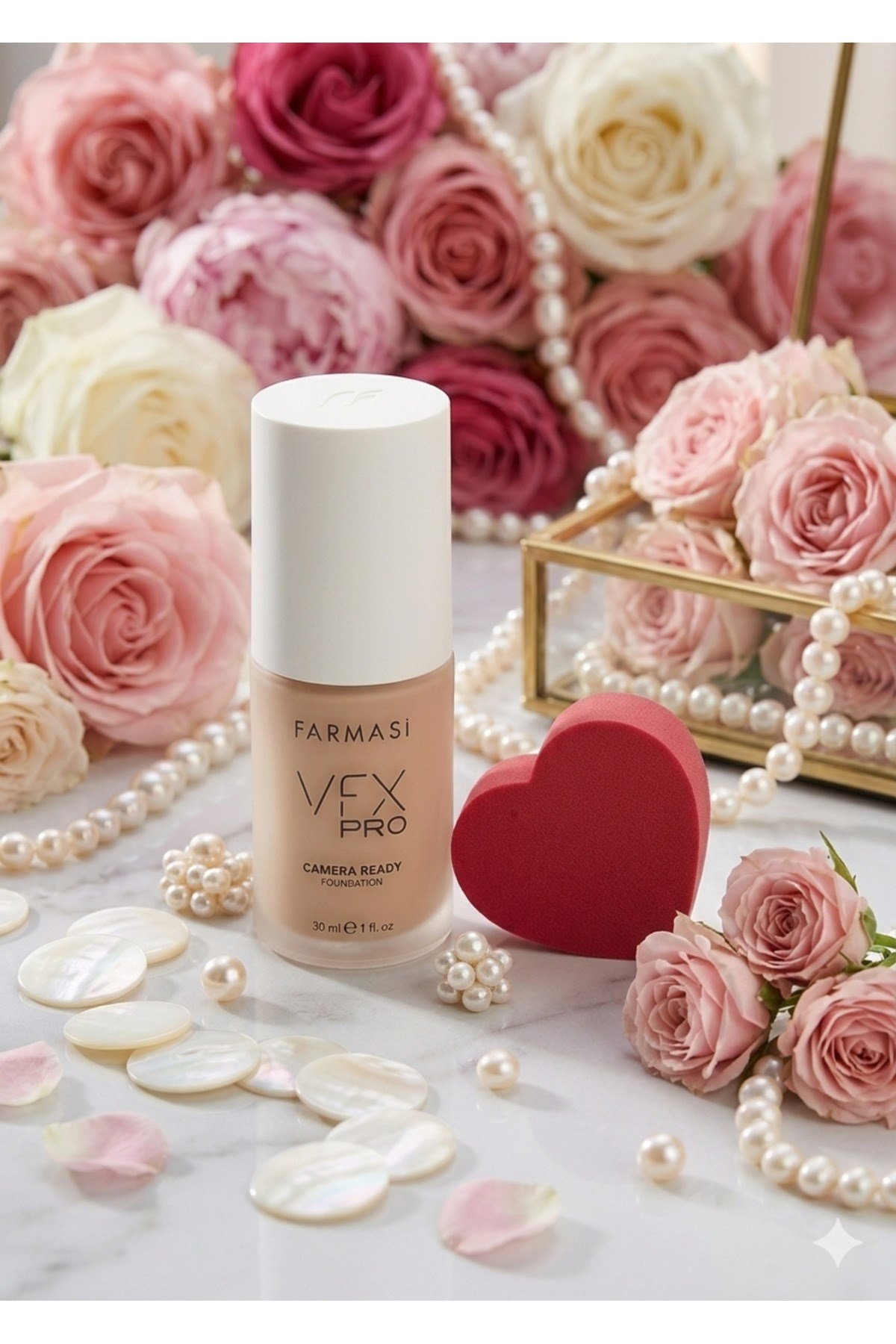 Vfx Pro Fondöten 30 ml 12 Natural Beige Fondöten Süngeri Hediyeli