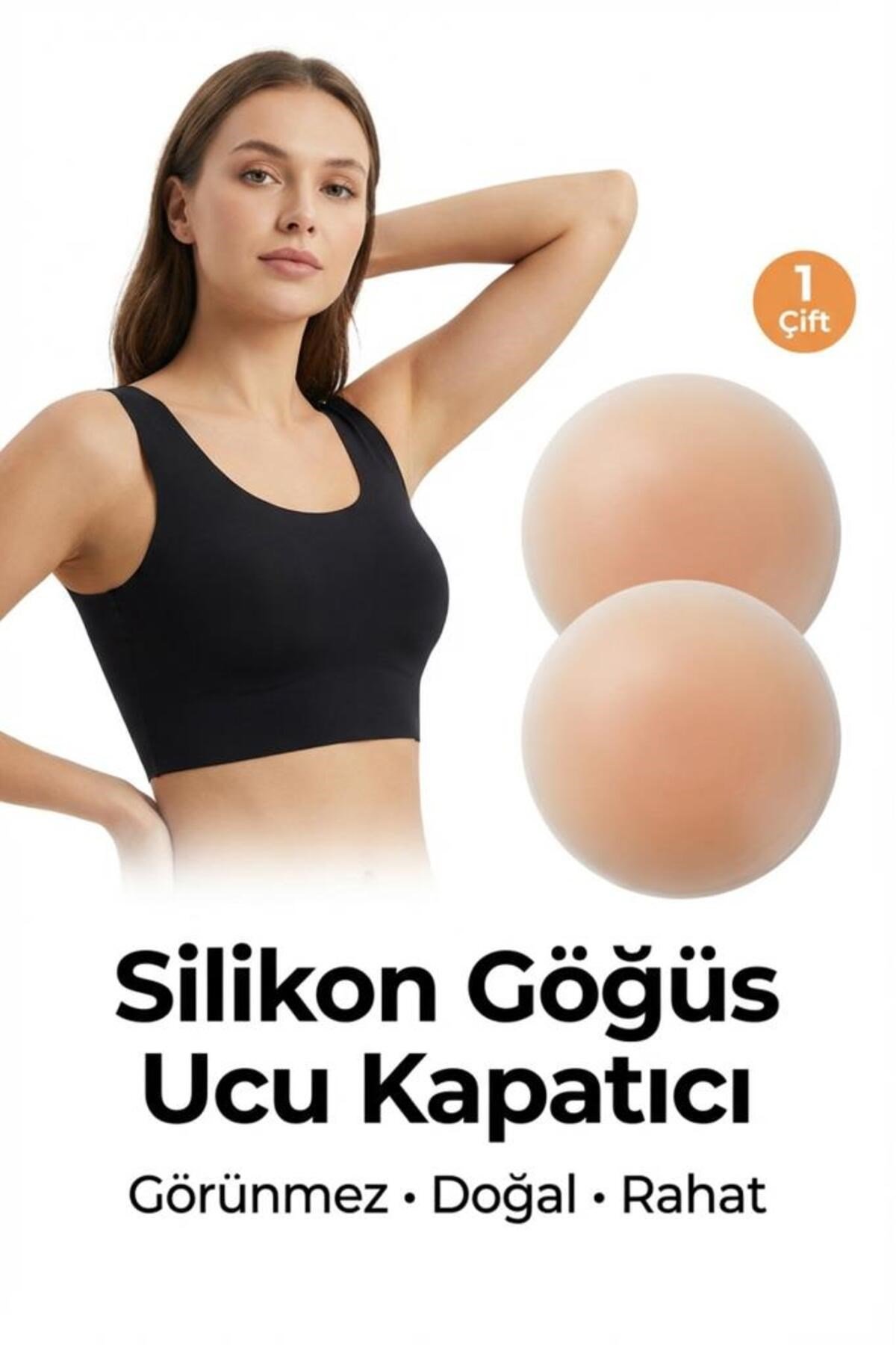 Yapışkanlı Silikon Göğüs Ucu Kapatıcı 1 Çift