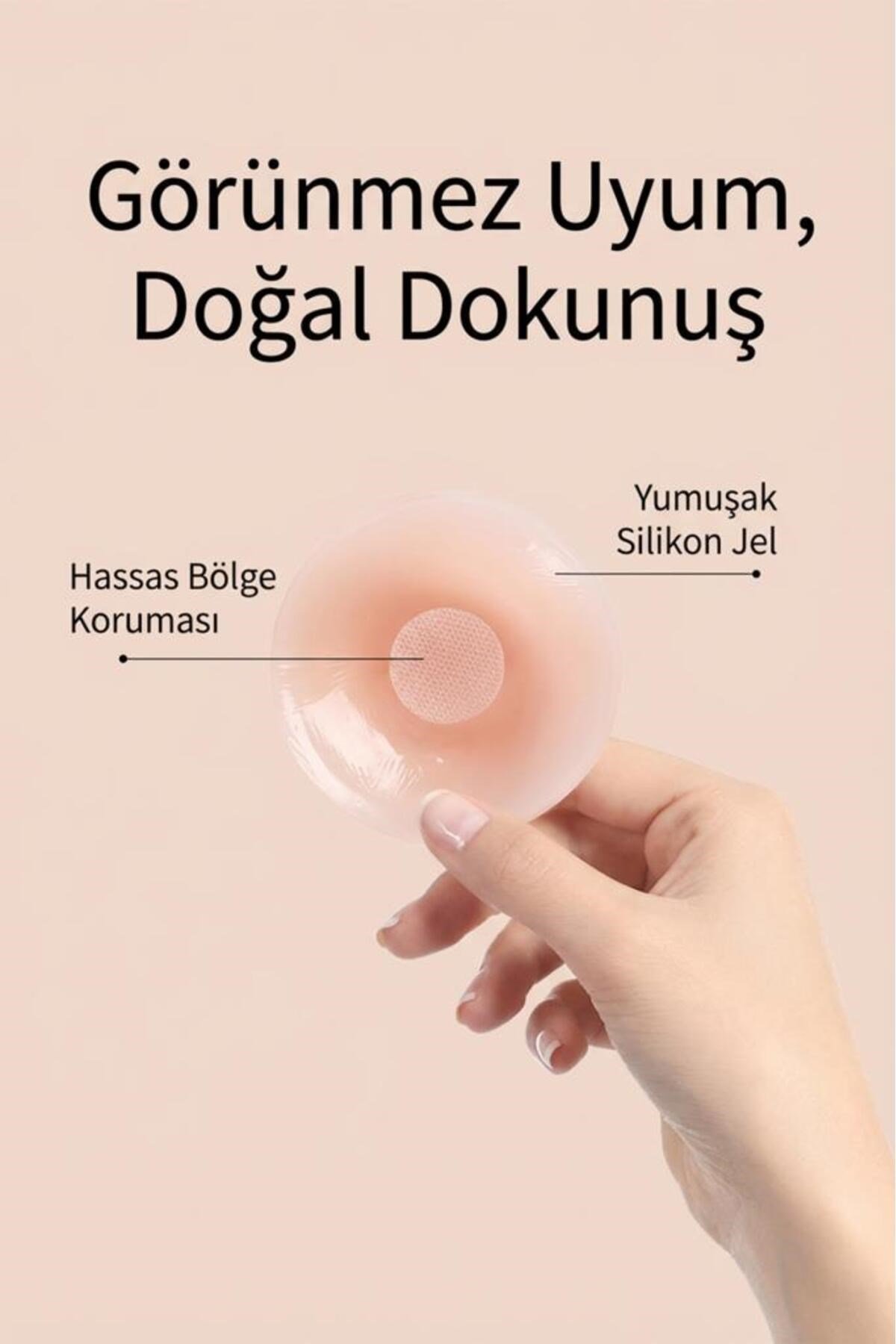 Yapışkanlı Silikon Göğüs Ucu Kapatıcı 1 Çift