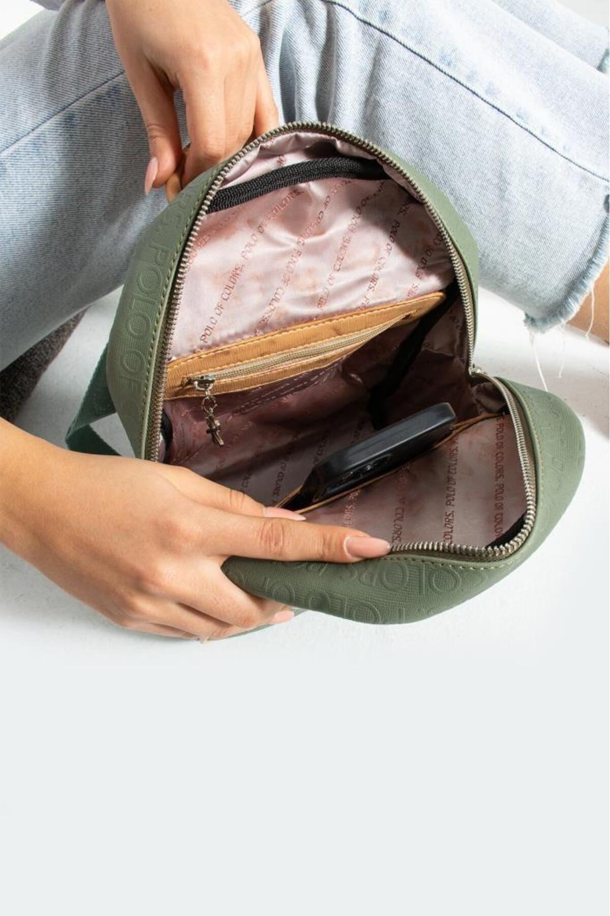 Asya Yeşiltabagofraj Baskı Kadın Sırt Çantası 27x32 Ebatında