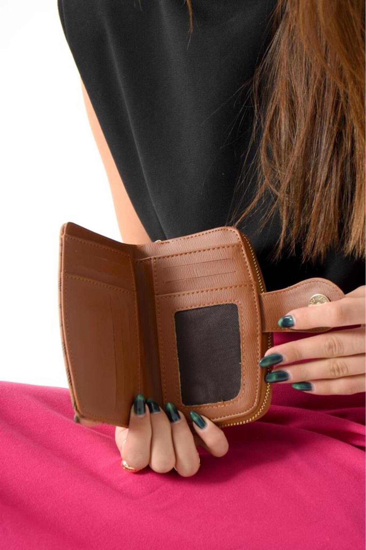 Berry Kamelempirme Baskı Kadın El Cüzdanı 11.5x15.5 Ebatında