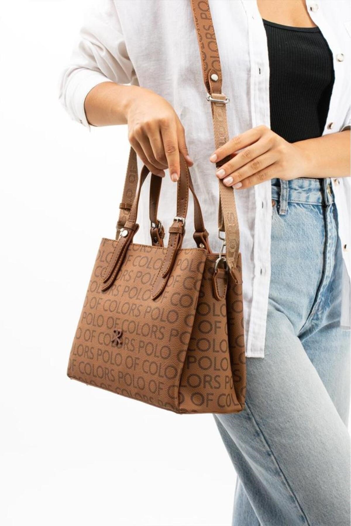Berry Kamelempirme Baskı Kadın Kol Ve Omuz Çantası 22x27 Ebatında