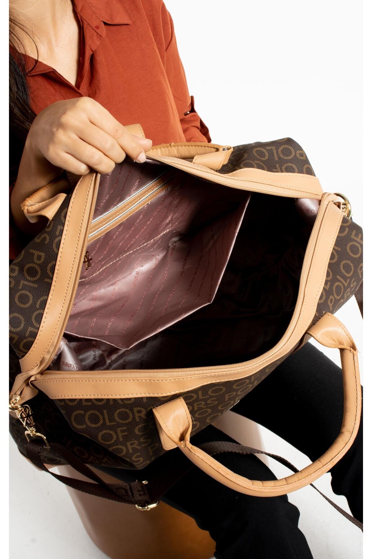 Bigbag Kahvekamelempirme Baskı Çok Amaçlı Seyhat Çantası 40x58 Ebatında