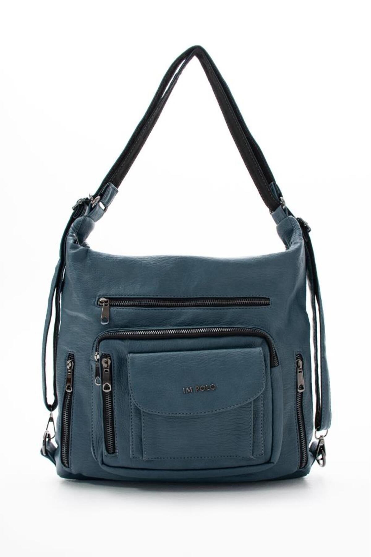 Delilah Indigo R.v.n Petrol Yeşili Çok Amaçlı Kadın Sırt Ve Omuz Çanta 36x43 Ebatında