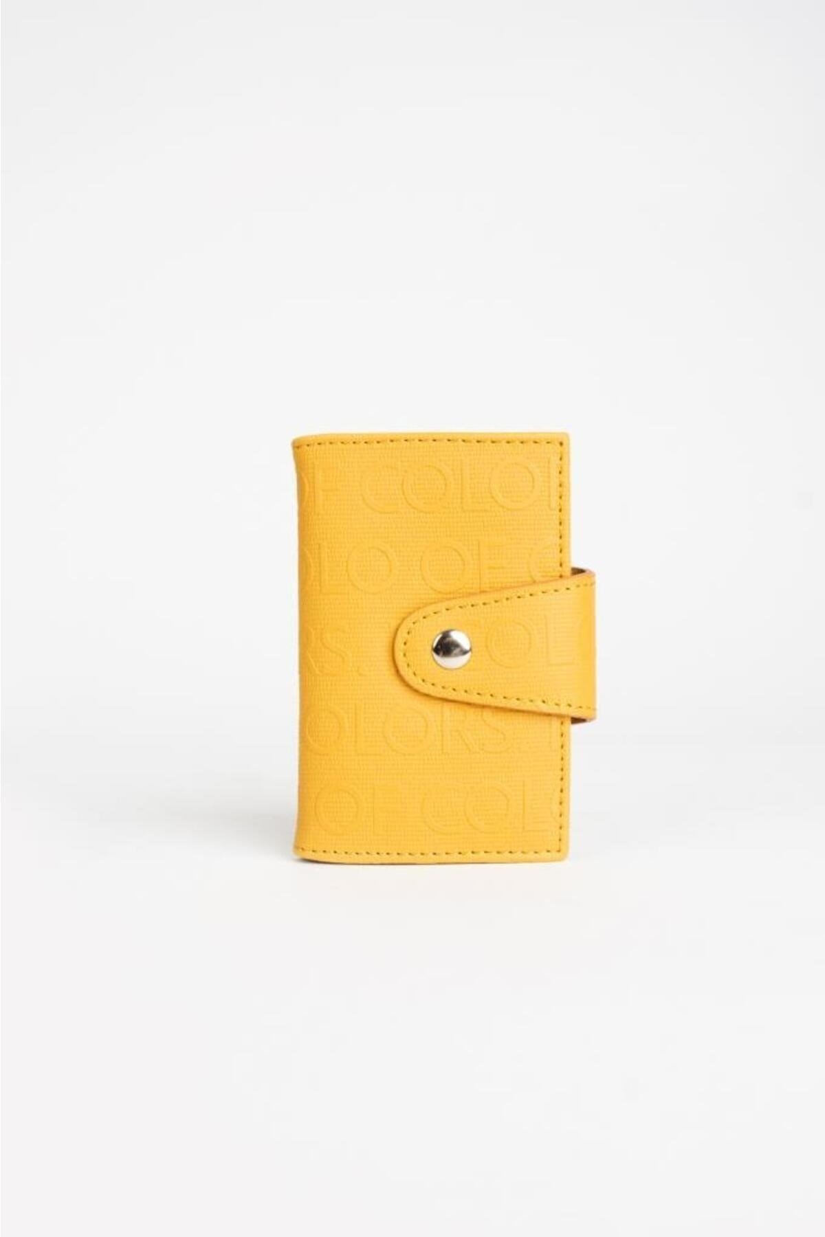 Emiliy Hardal Sarı Gofraj Desen Çok Amaçlı unisex Kartlık 7x11 Ebatında