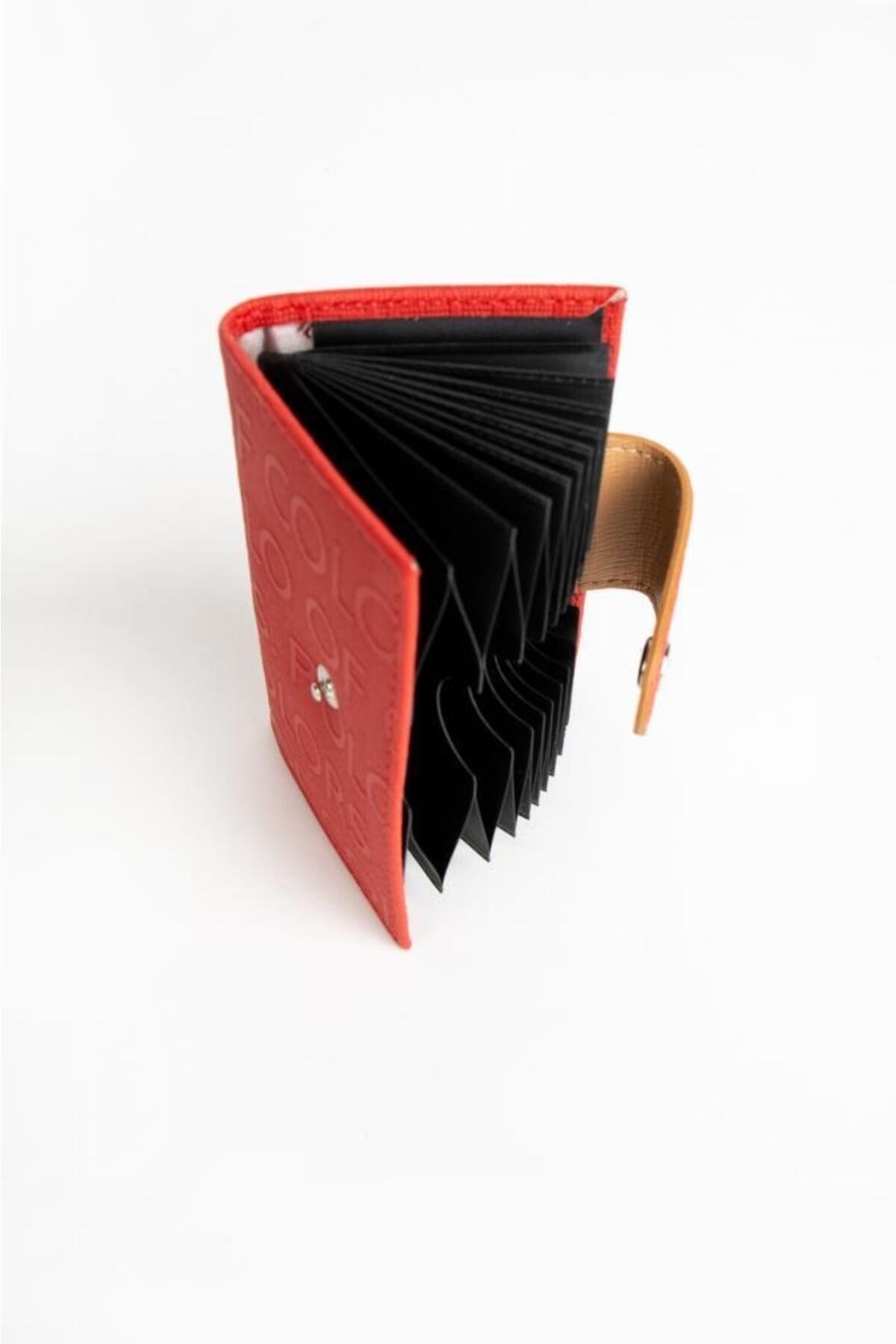 Emiliy Kırmızı Gofraj Desen Çok Amaçlı unisex Kartlık 7x11 Ebatında