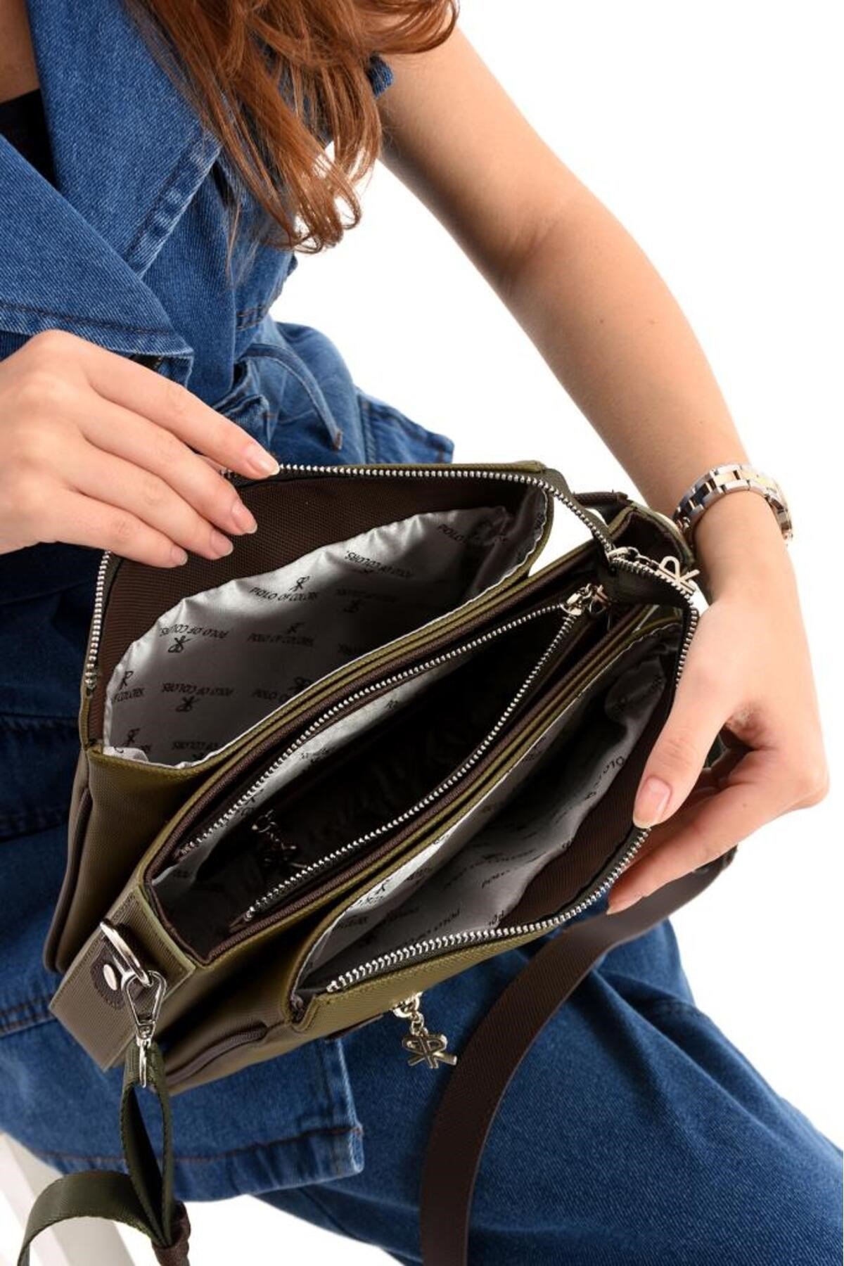 ImPolo Ancela LkHakiYeşili Kadın Omuz Ve Çapraz Çantası 23x27E batında