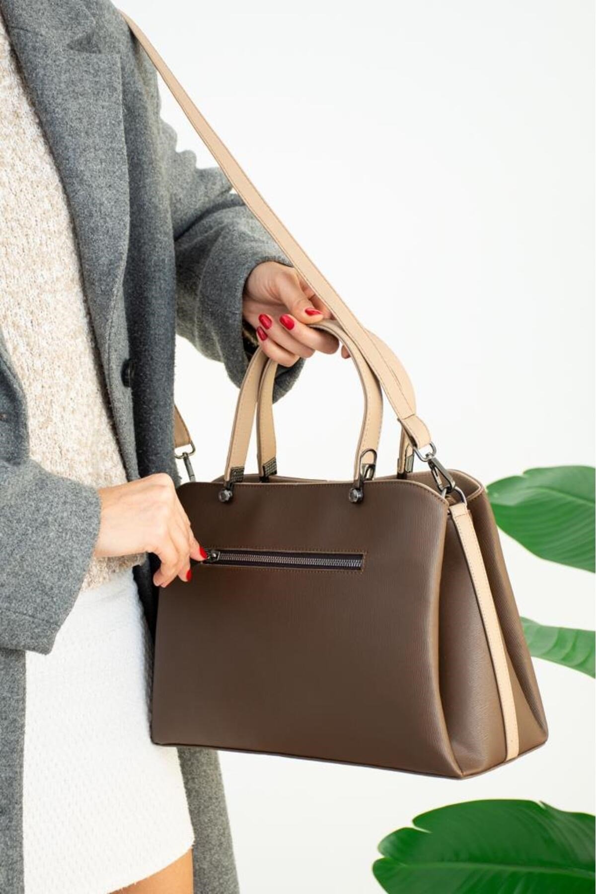 Jaxi Kahvekrc Kandın Omuz Ve Kol Çantası 24x35 Ebatında