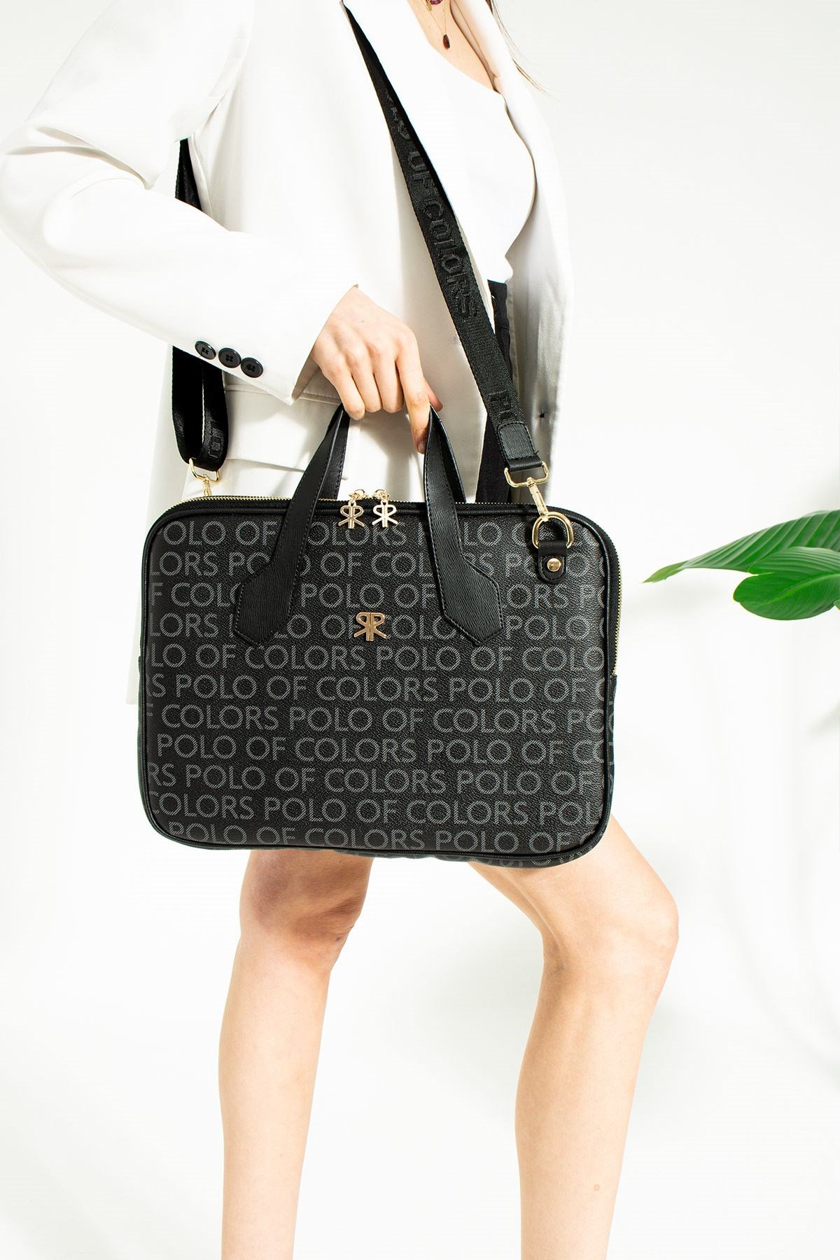 Joyce Siyah Empirme Baskı Unisex Netbok Ve Evrak Çantsı 28x37 Ebatında