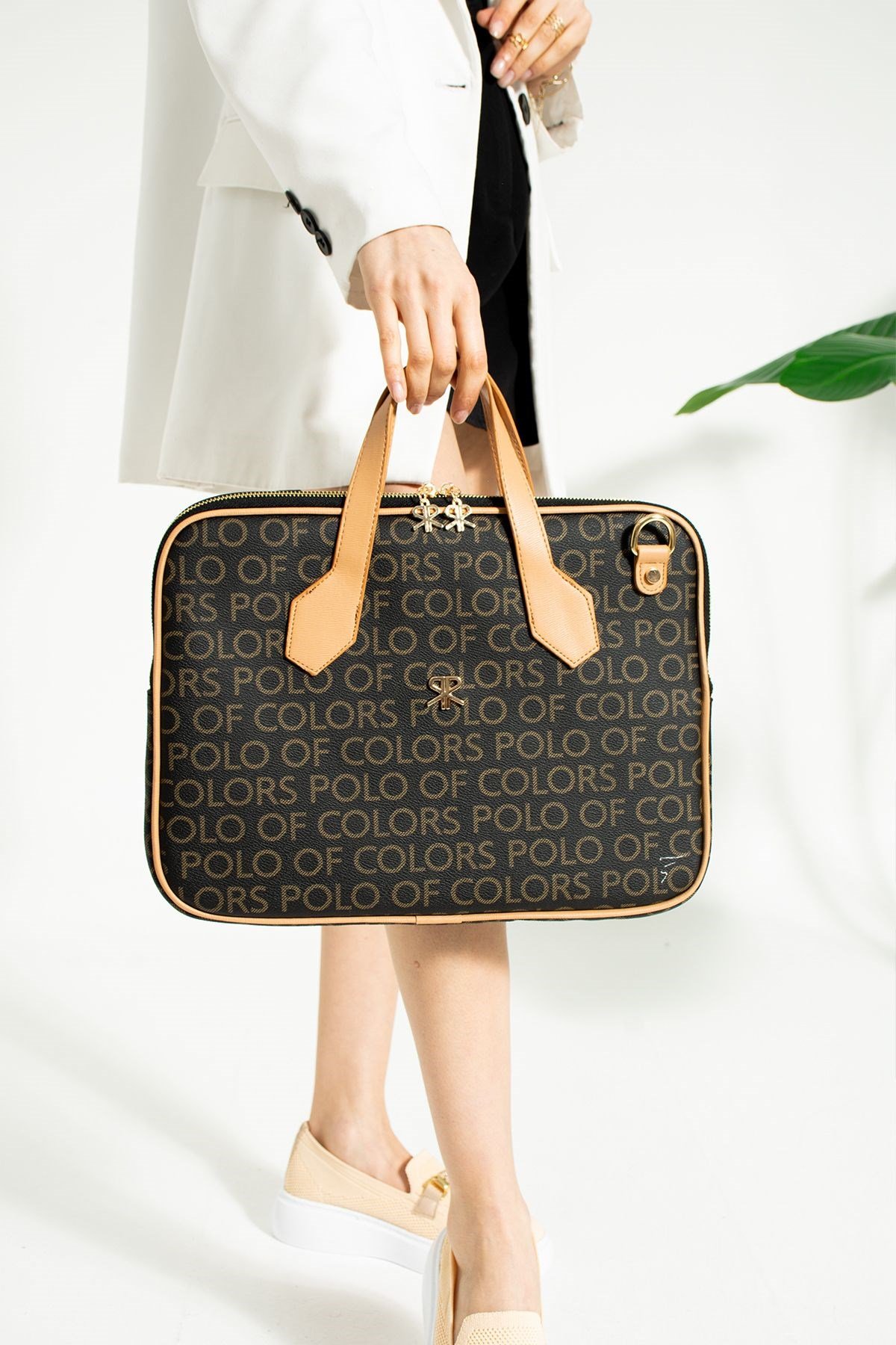 Joyce Siyah Kamel Empirme Baskı Unisex Netbok Ve Evrak Çantsı 28x37 Ebatında