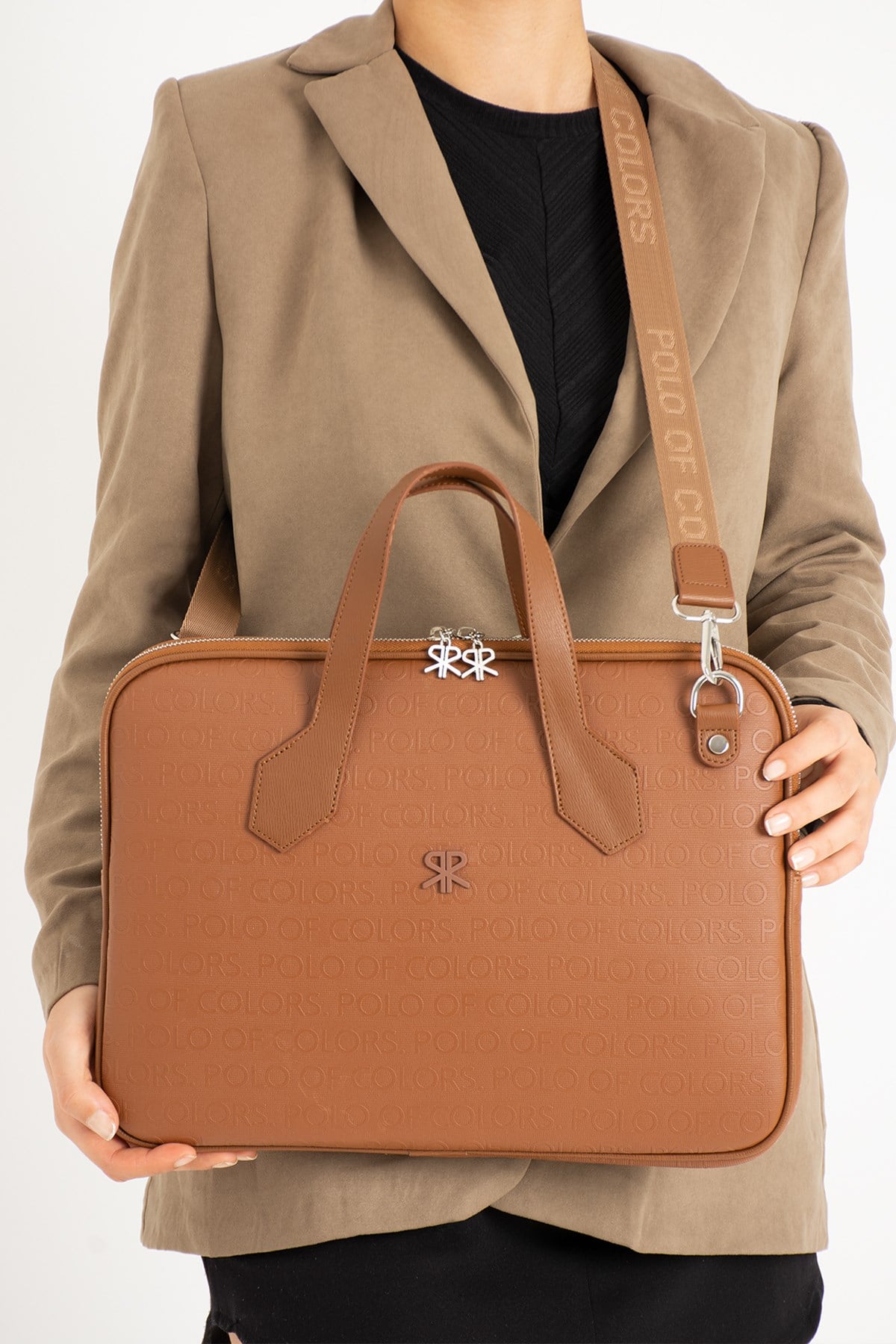 Joyce TabaGofraj Baskı Unisex Netbok Ve Evrak Çantsı 28x37 Ebatında