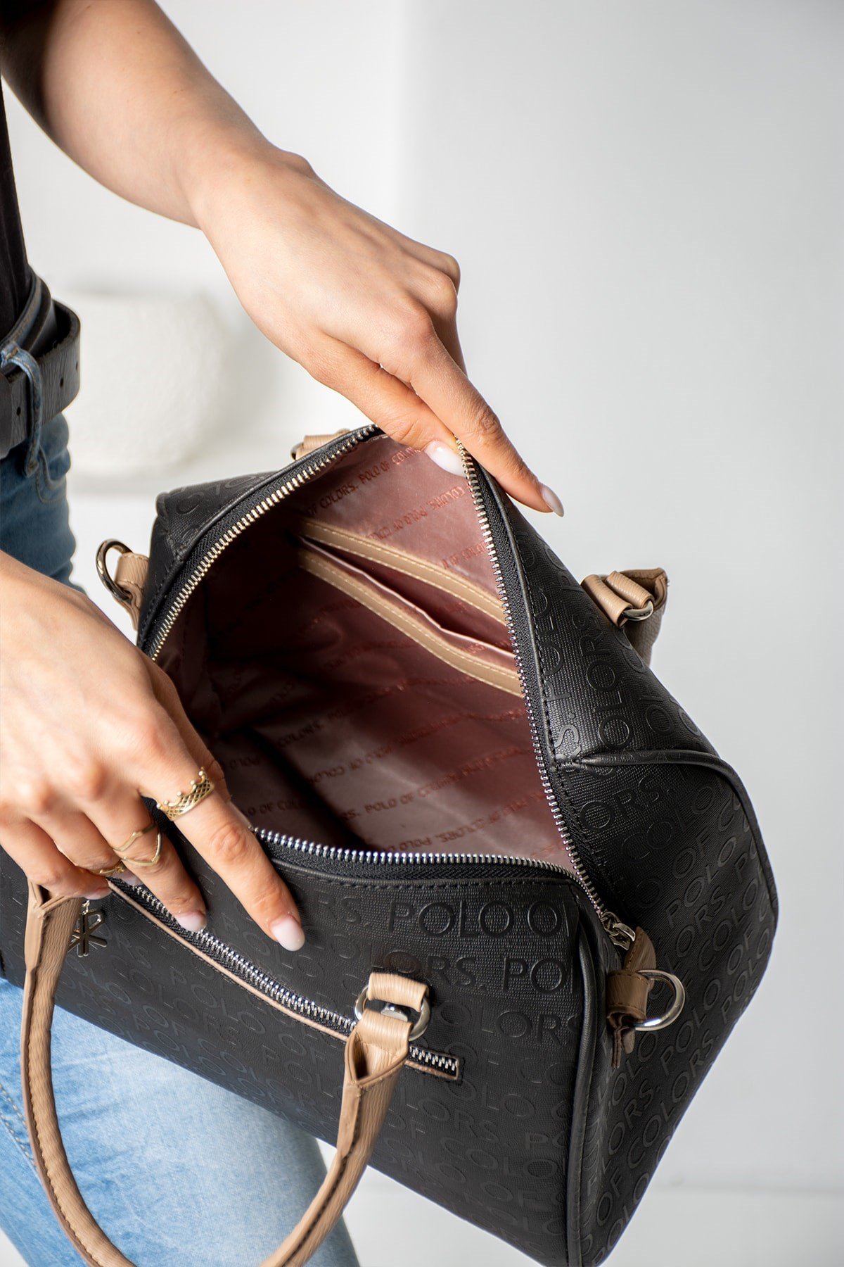Kleyn Silindir Gri Taba Kadın Omuz Çanta 24x27 Ebat