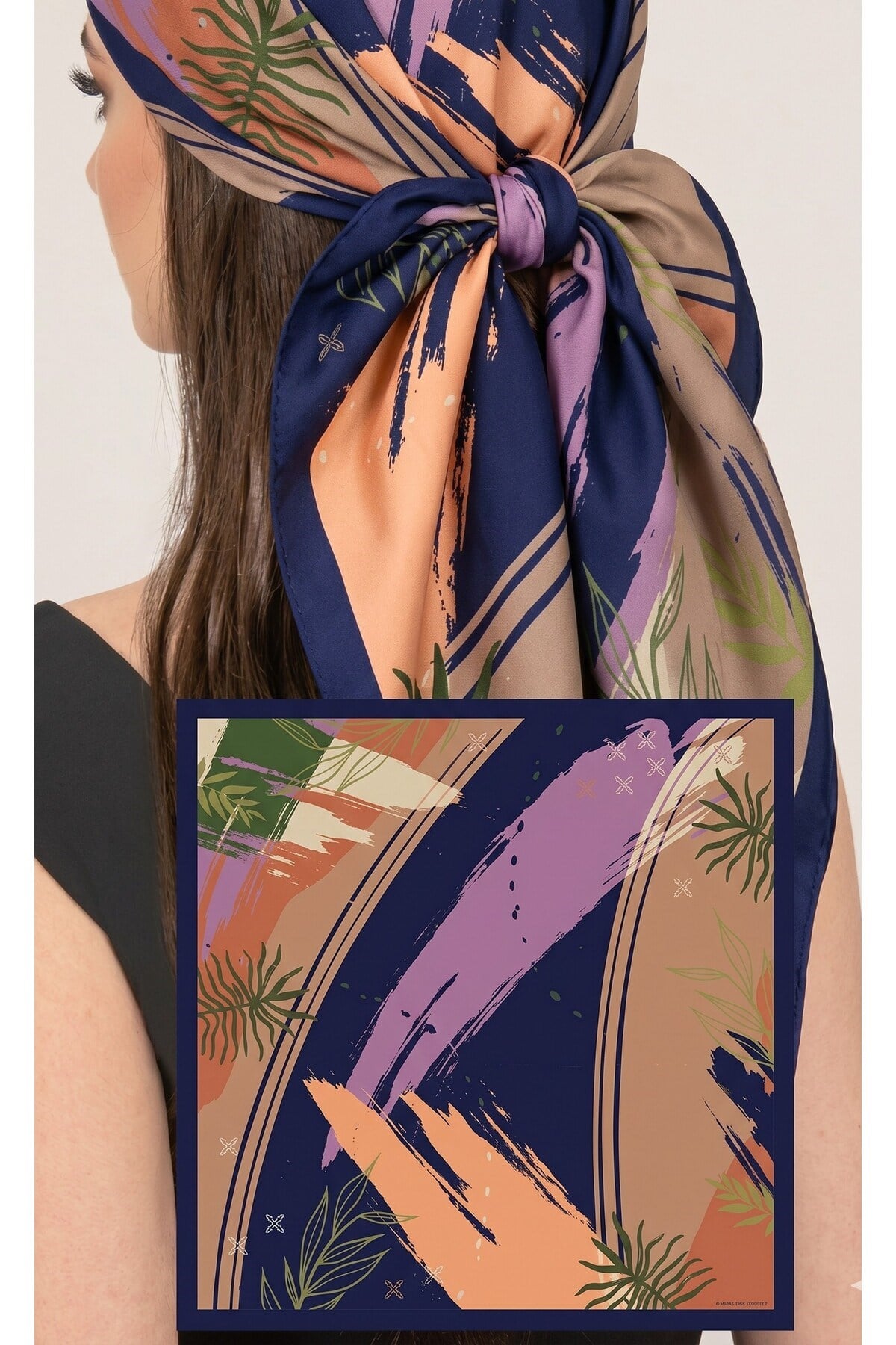 Benetton Sıena Desenli Eşarp B-E-1002 Camel