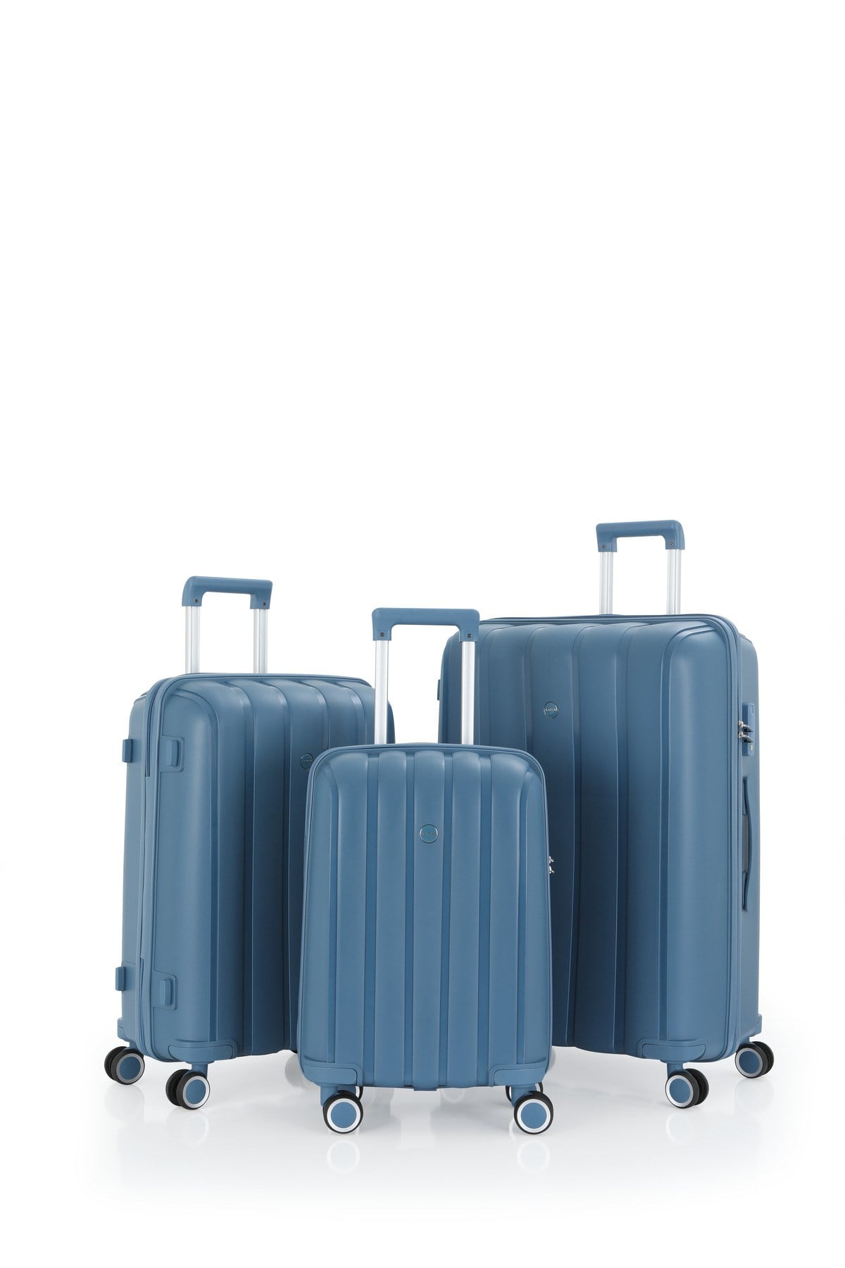 Mçs Üçlü Polipropilen Valiz Seti V305 Sky Blue