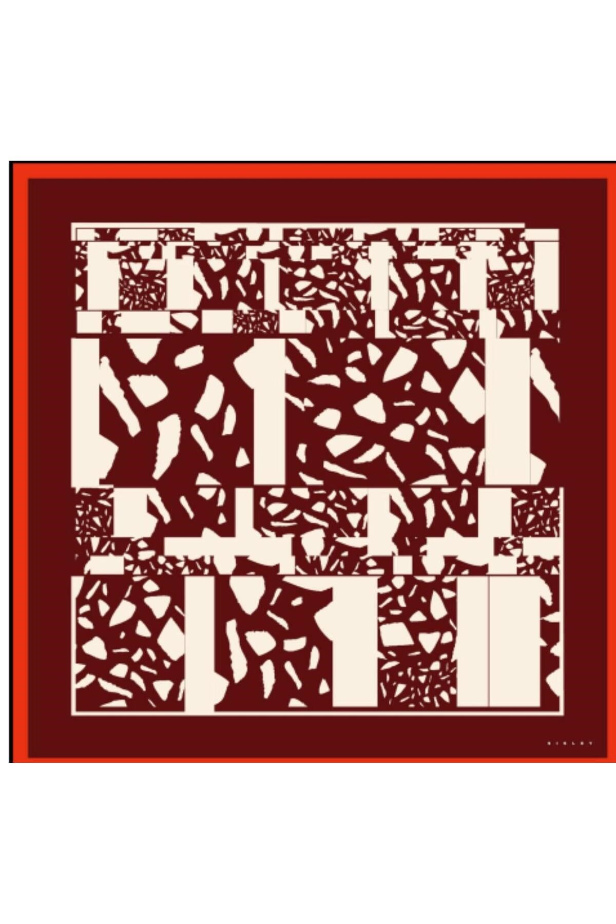 Sisley Elisa Desenli Eşarp S-E-2001 Bordo